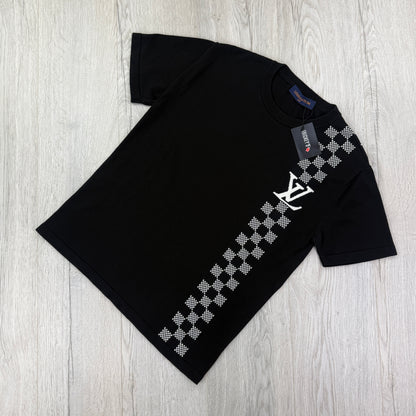 Louis Vuitton Men’s Black SS21 Racing Checked T-shirt - Medium