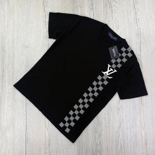 Louis Vuitton Men’s Black SS21 Racing Checked T-shirt - Medium