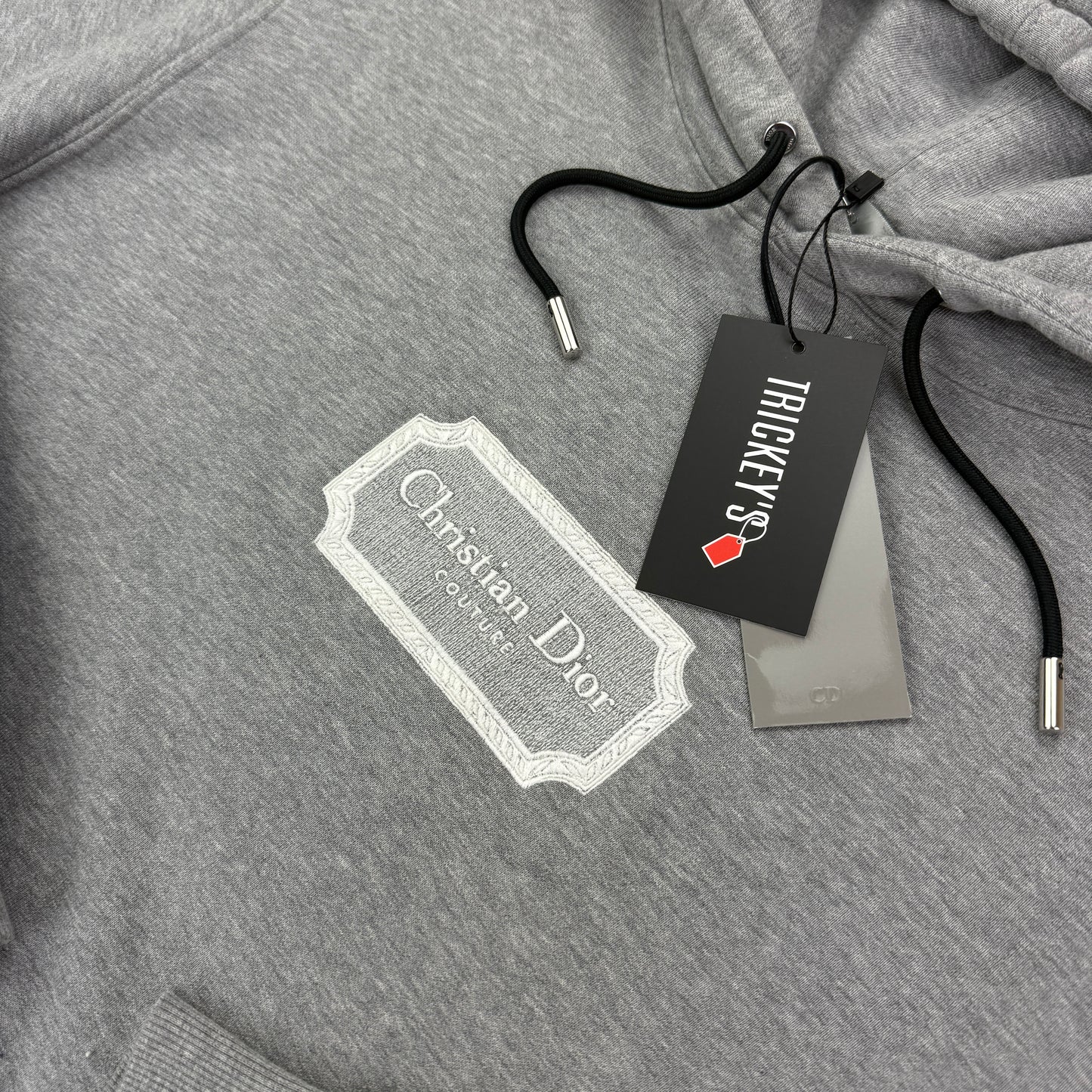 Dior Couture Men’s Grey Pullover Cotton Hoodie - Small