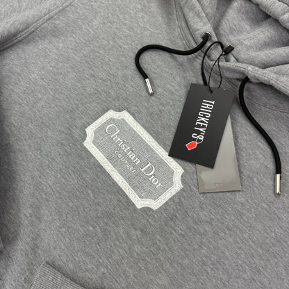 Dior Couture Men’s Grey Pullover Cotton Hoodie - Small