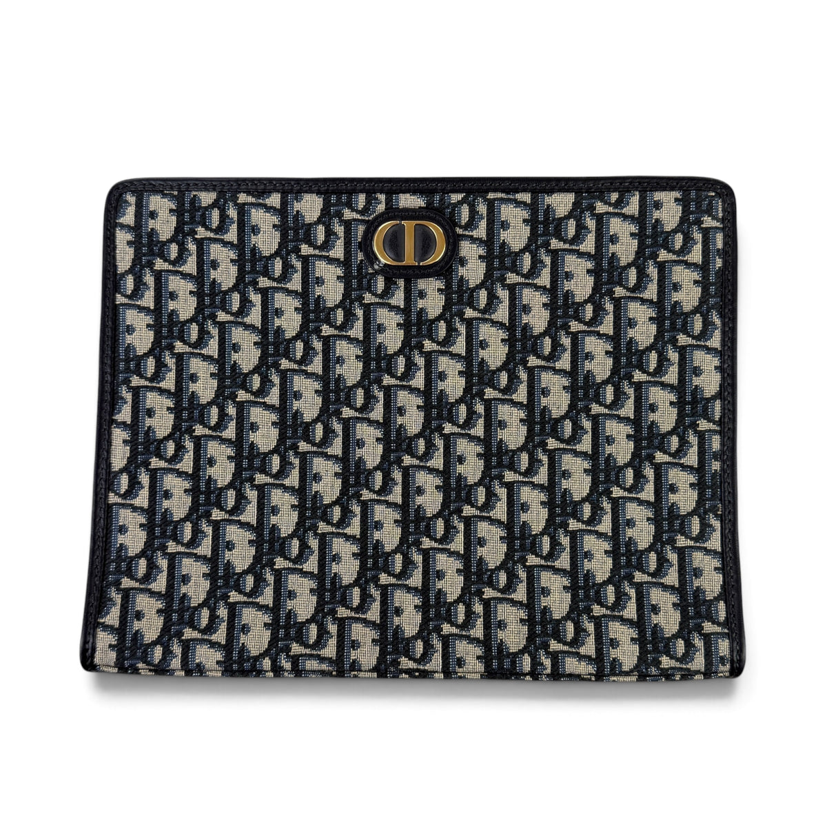 Christian Dior CD Beige Oblique Clutch Bag