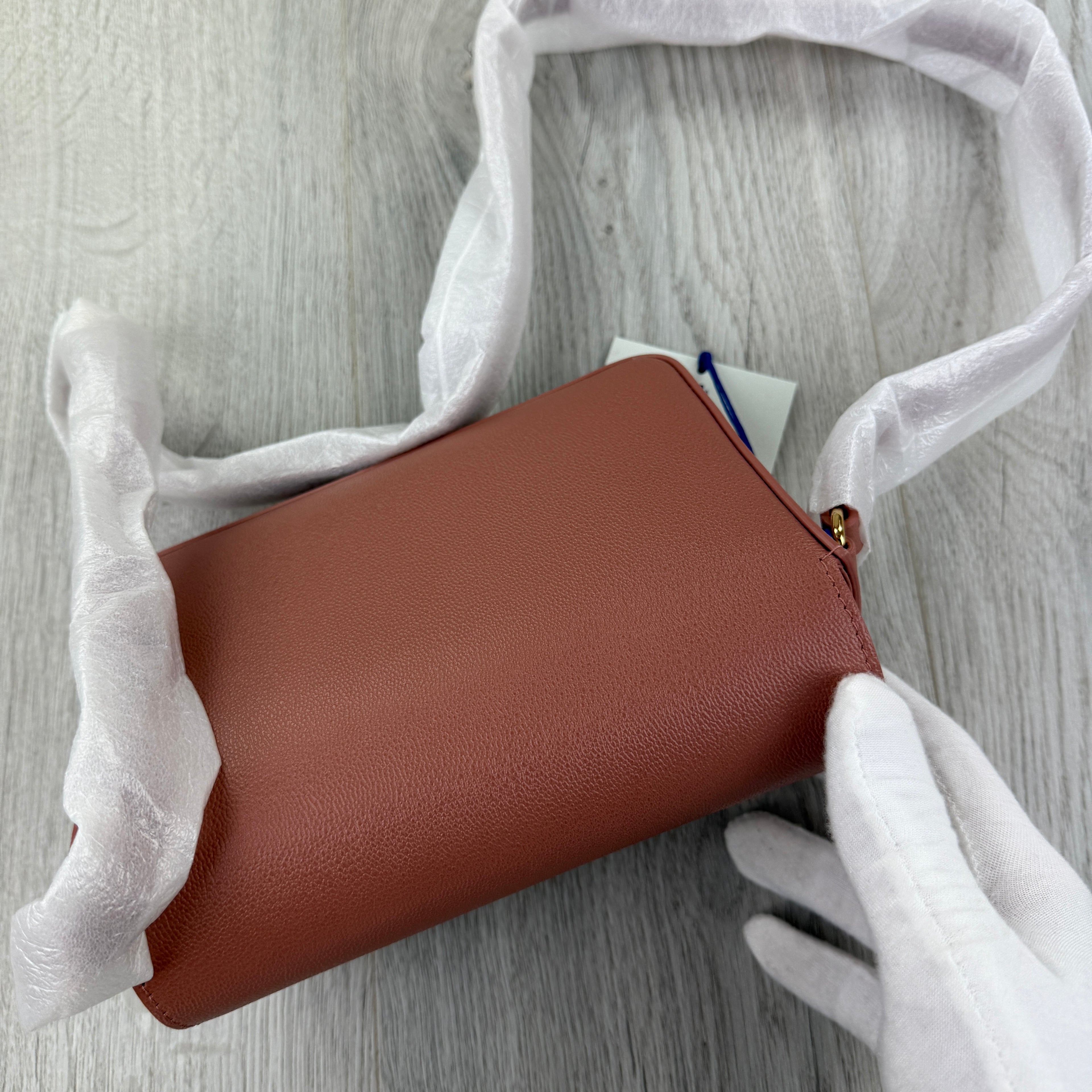 Burberry Women’s 'New Hampshire' Leather Shoulder Bag Dark Rosewood Pink