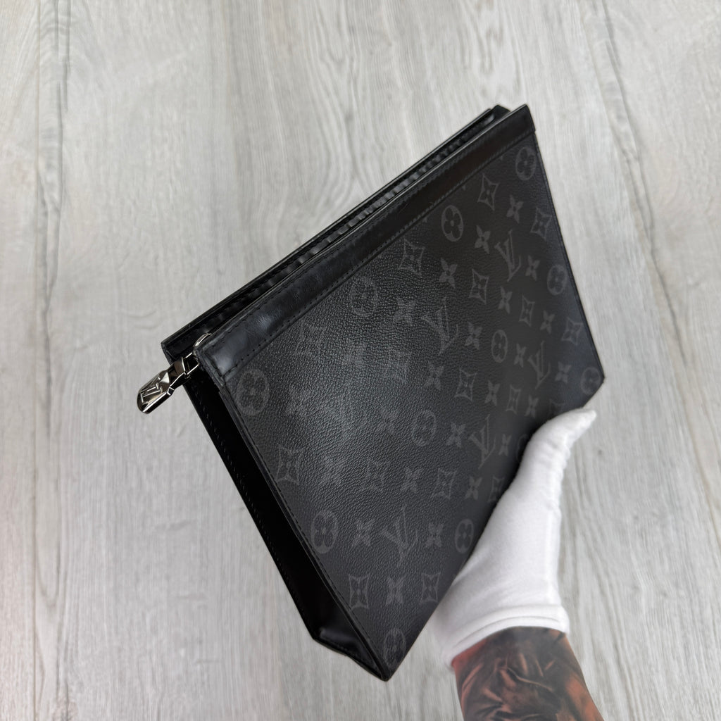 Louis Vuitton Graphite / Black Monogram Pochette Clutch Bag