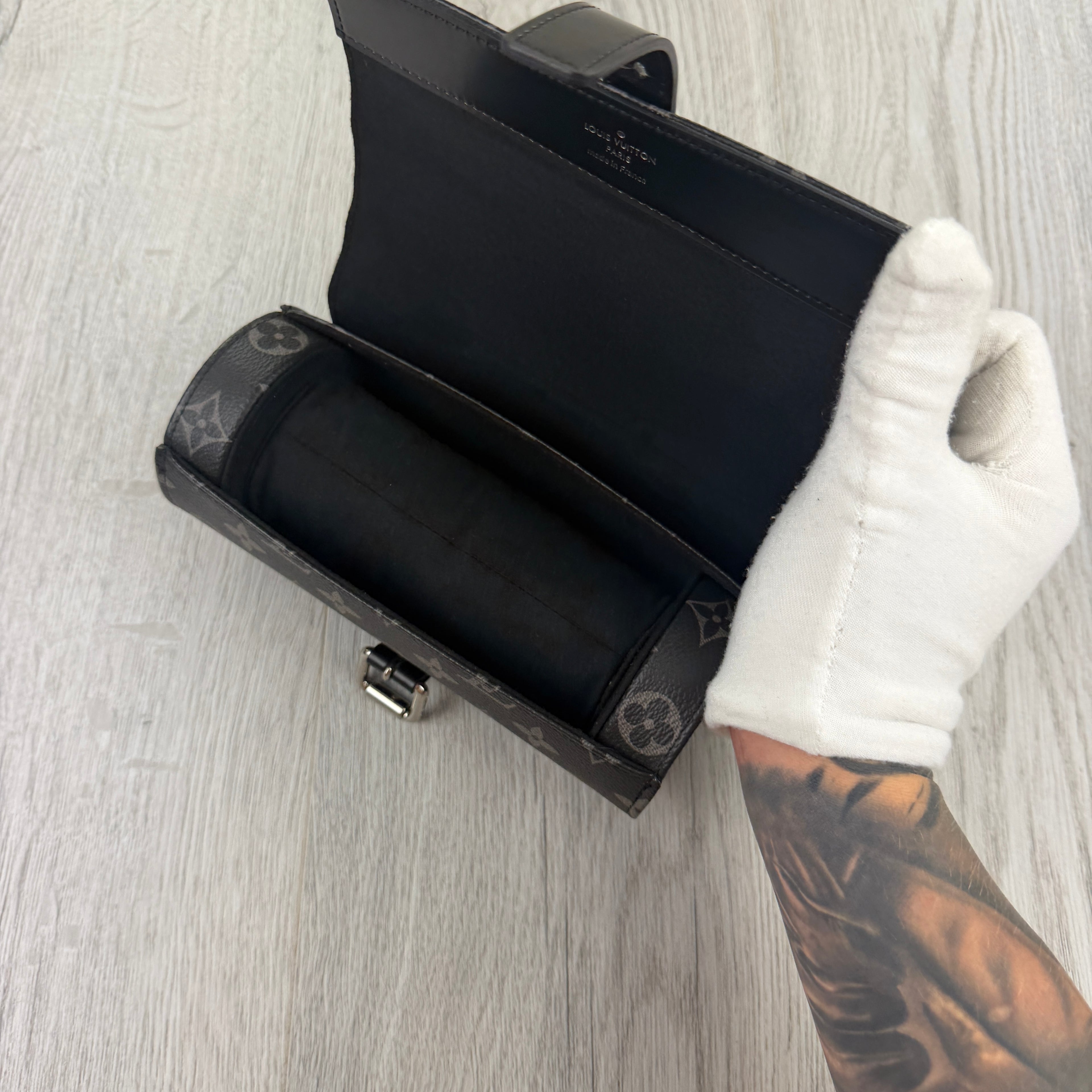 Louis Vuitton Black Monogram 3 Watch Case
