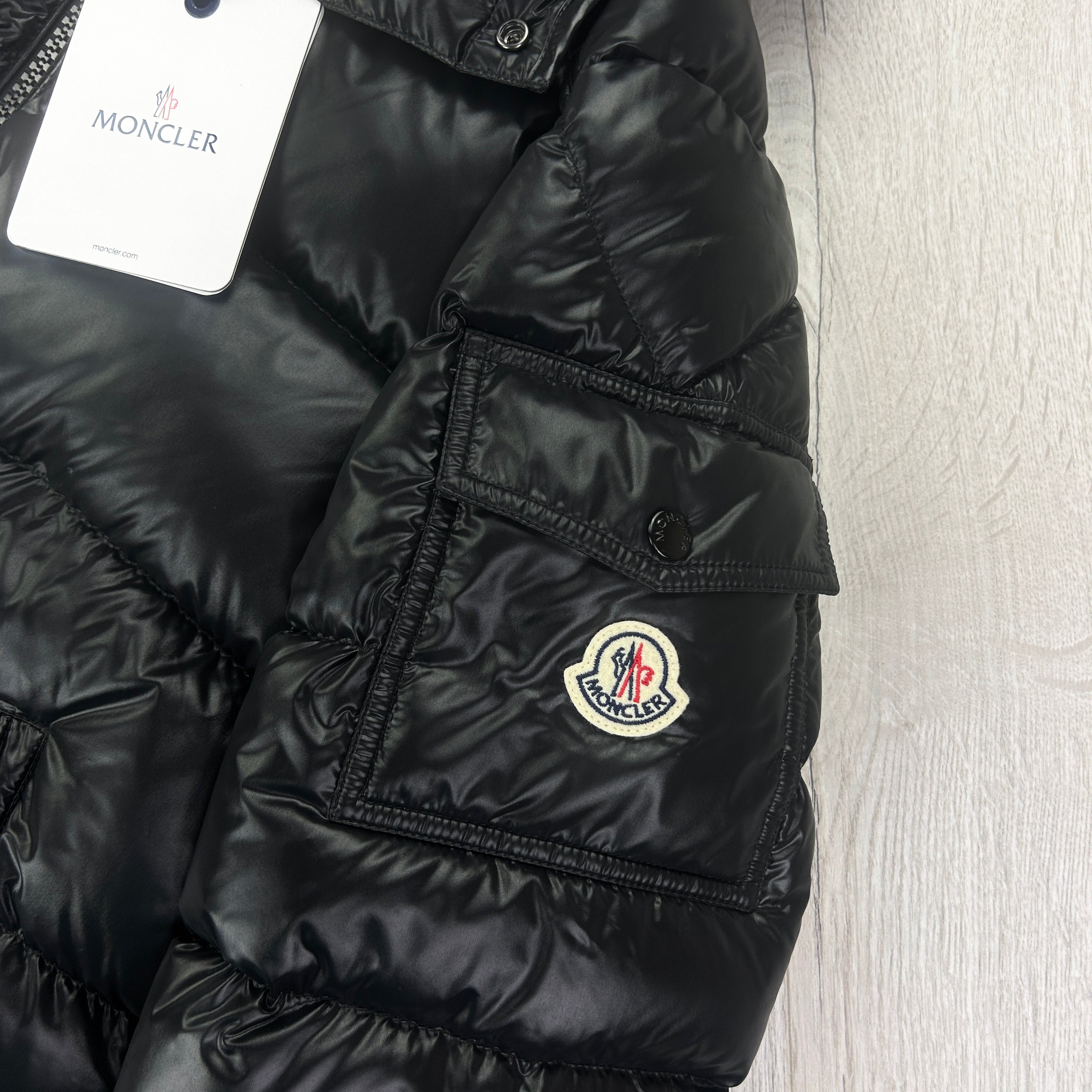 Moncler Men’s Maya Black Zip-up Down Jacket