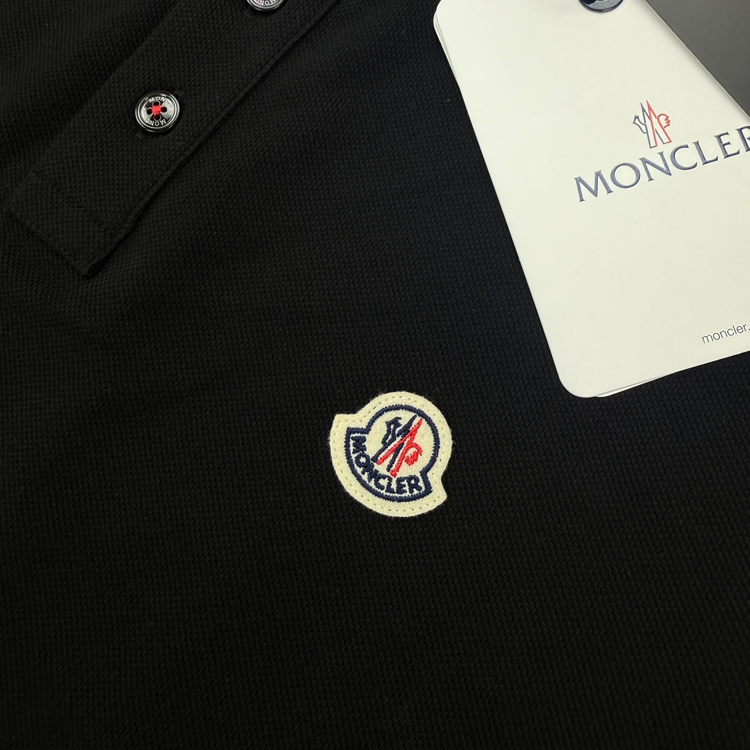 Moncler Men’s Black Slim Polo Shirt