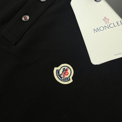 Moncler Men’s Black Slim Polo Shirt - Small