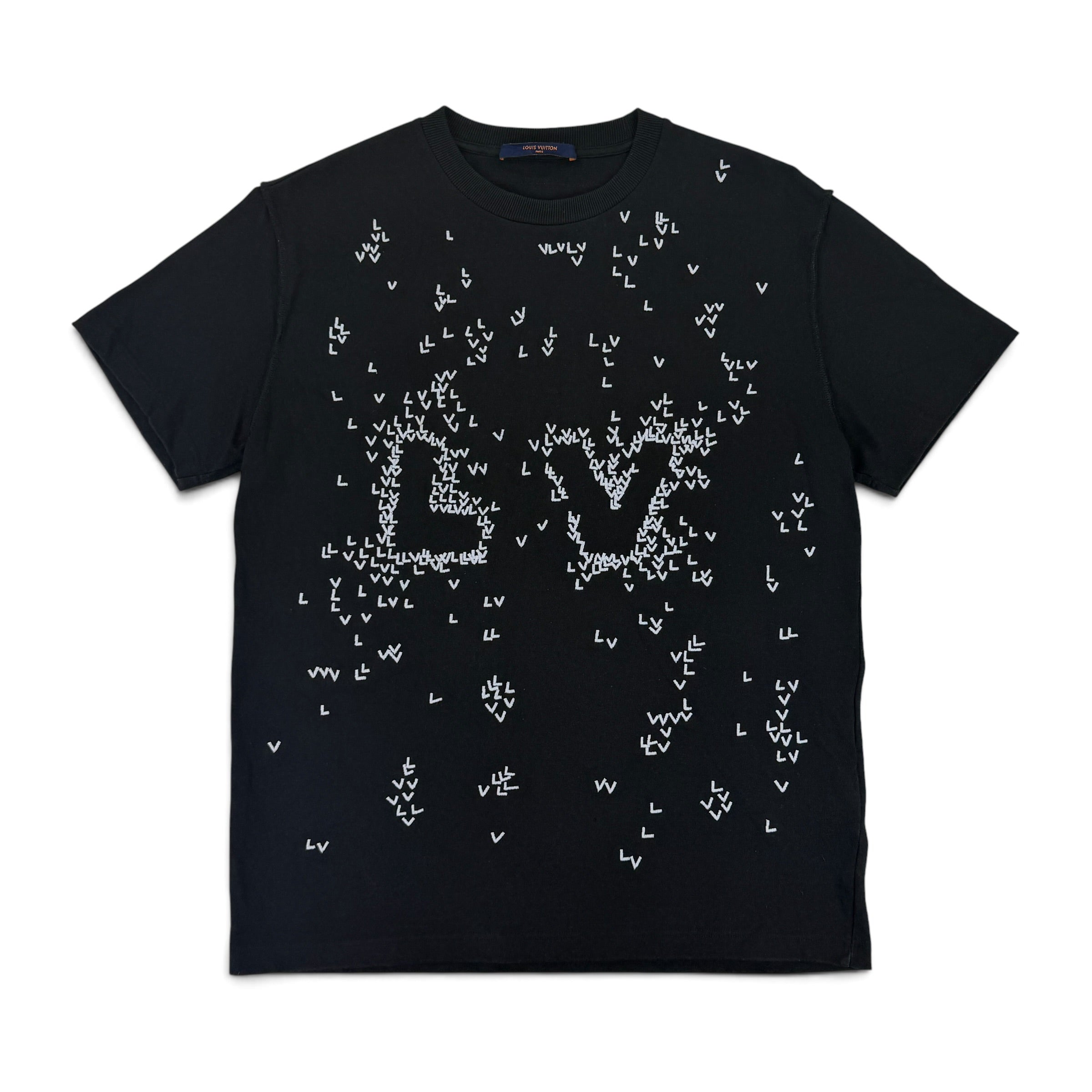 Louis Vuitton Men’s LV Spread Embroidery Black T-Shirt - Small