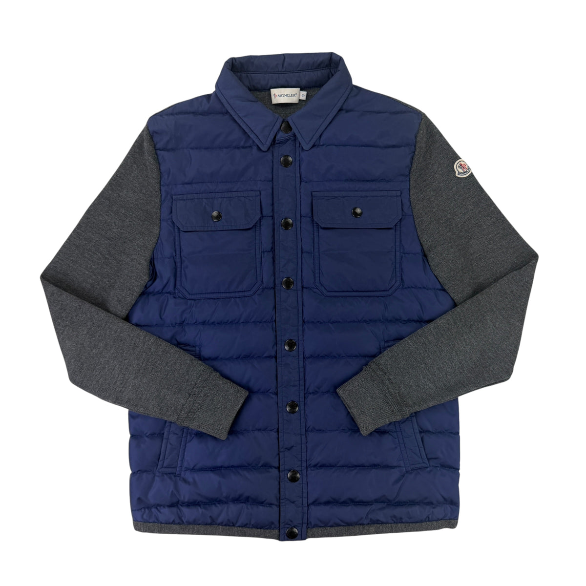 Moncler Men’s Blue Zip-up Tricot Cardigan - Small