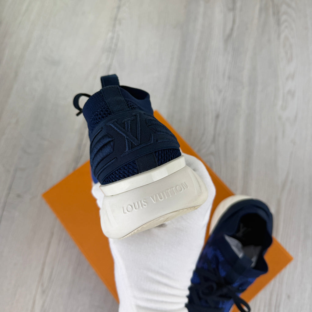 Louis Vuitton Men’s Knit Blue Trainers - Uk 7