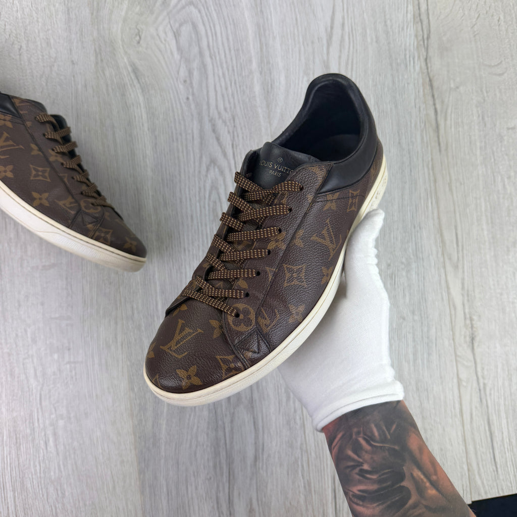 Louis Vuitton Men’s Brown Monogram Low Leather Sneakers - Uk 9