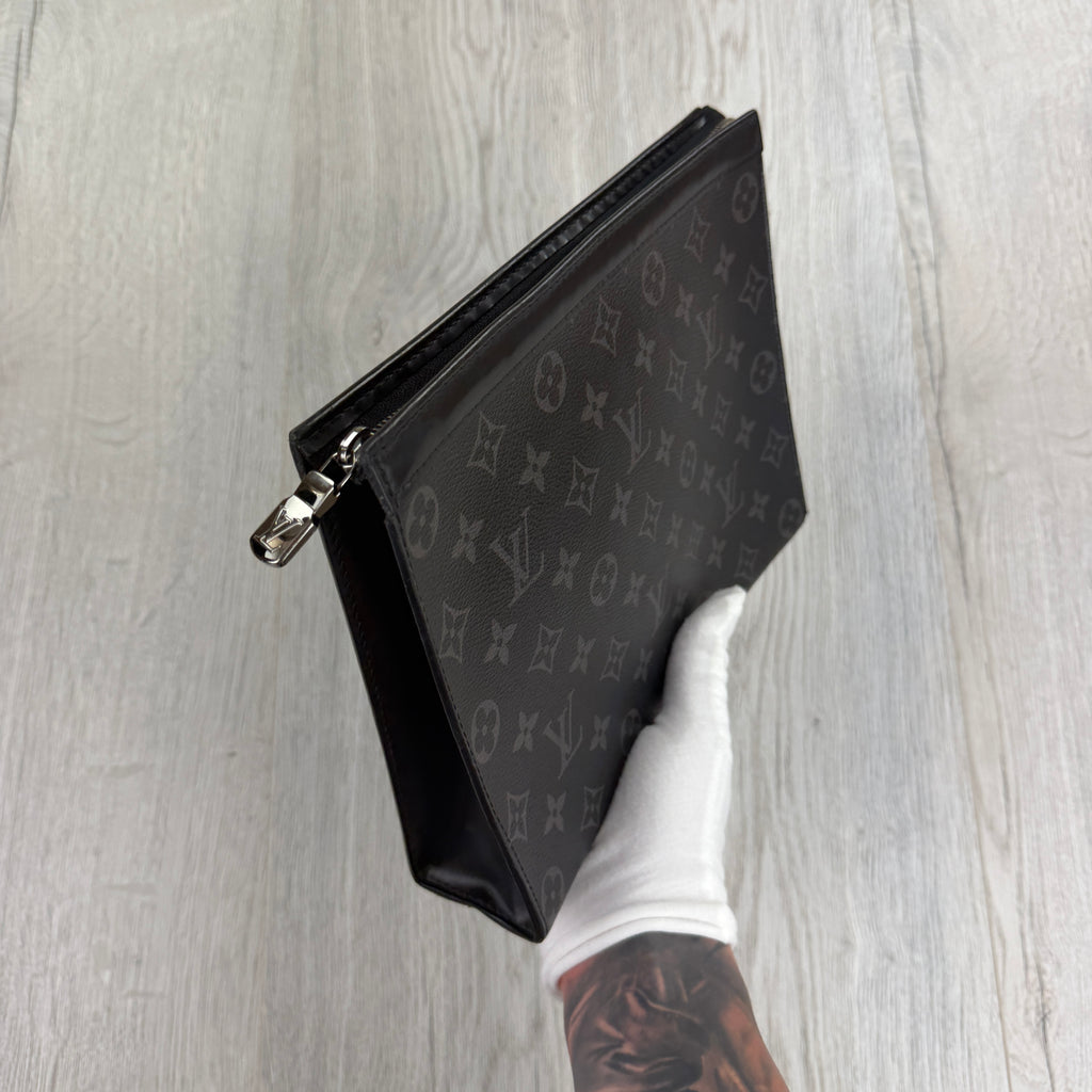 Louis Vuitton Graphite / Black Monogram Pochette Clutch Bag