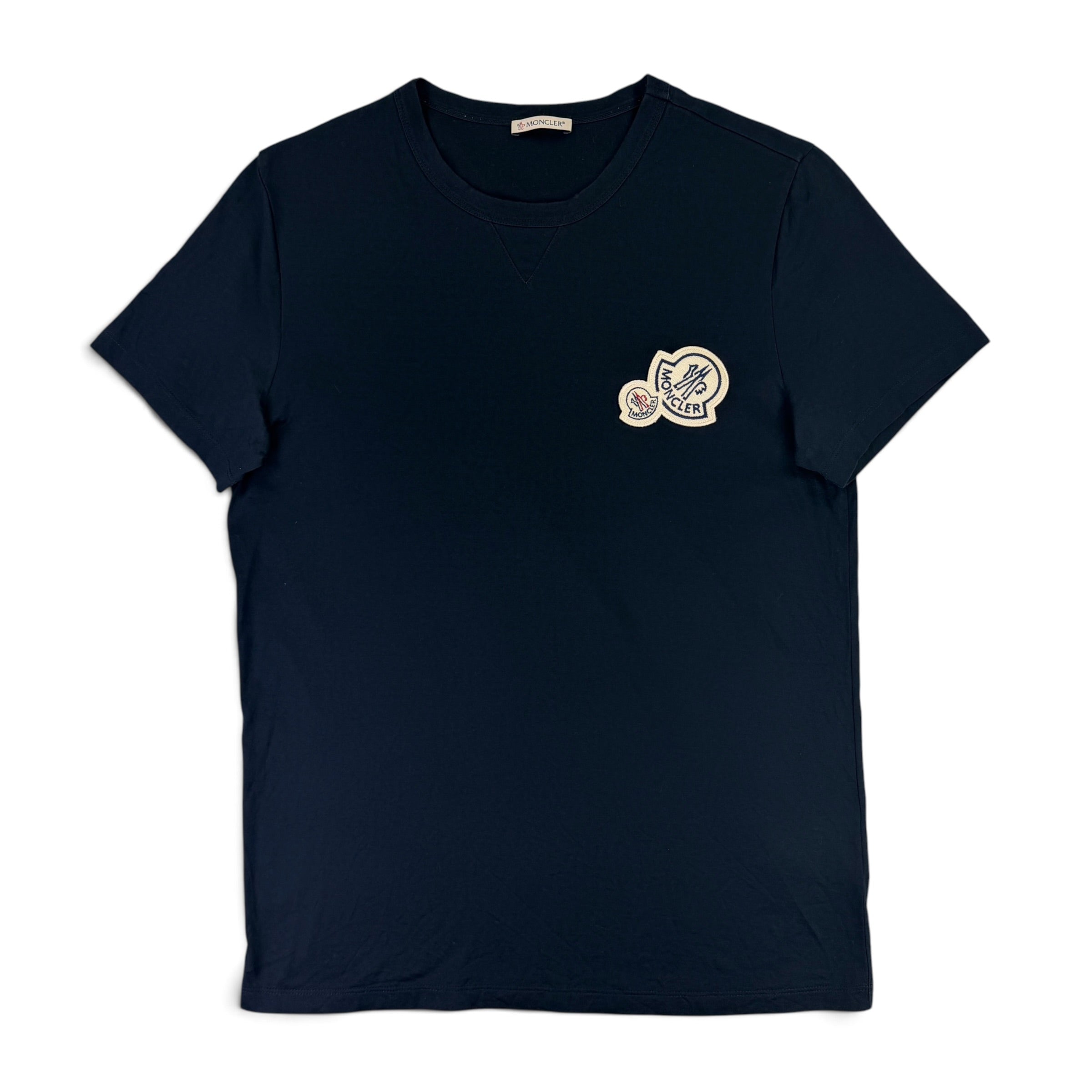 Moncler Men’s Double Logo Navy T-shirt