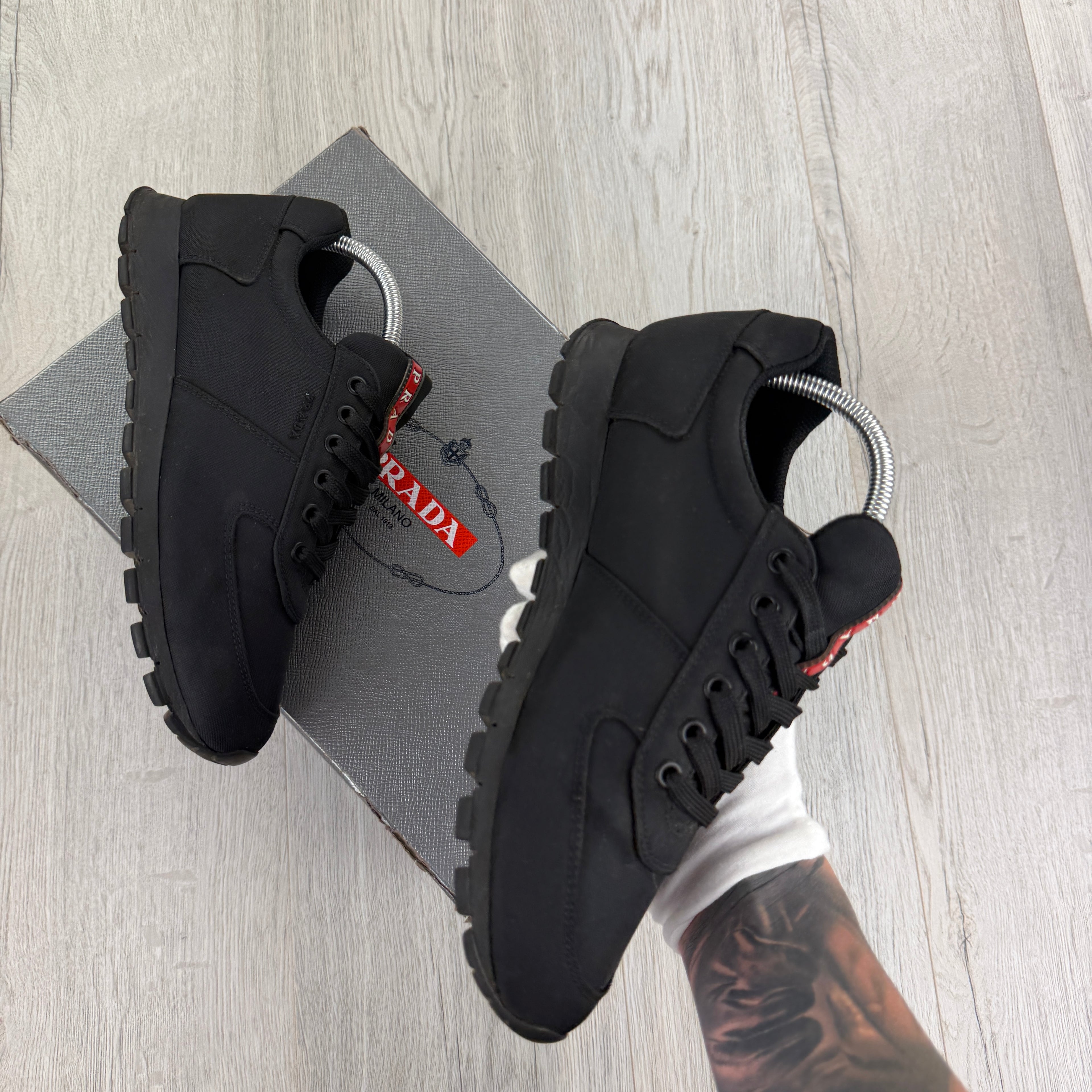 Prada Men’s Black Trainers - Uk 7