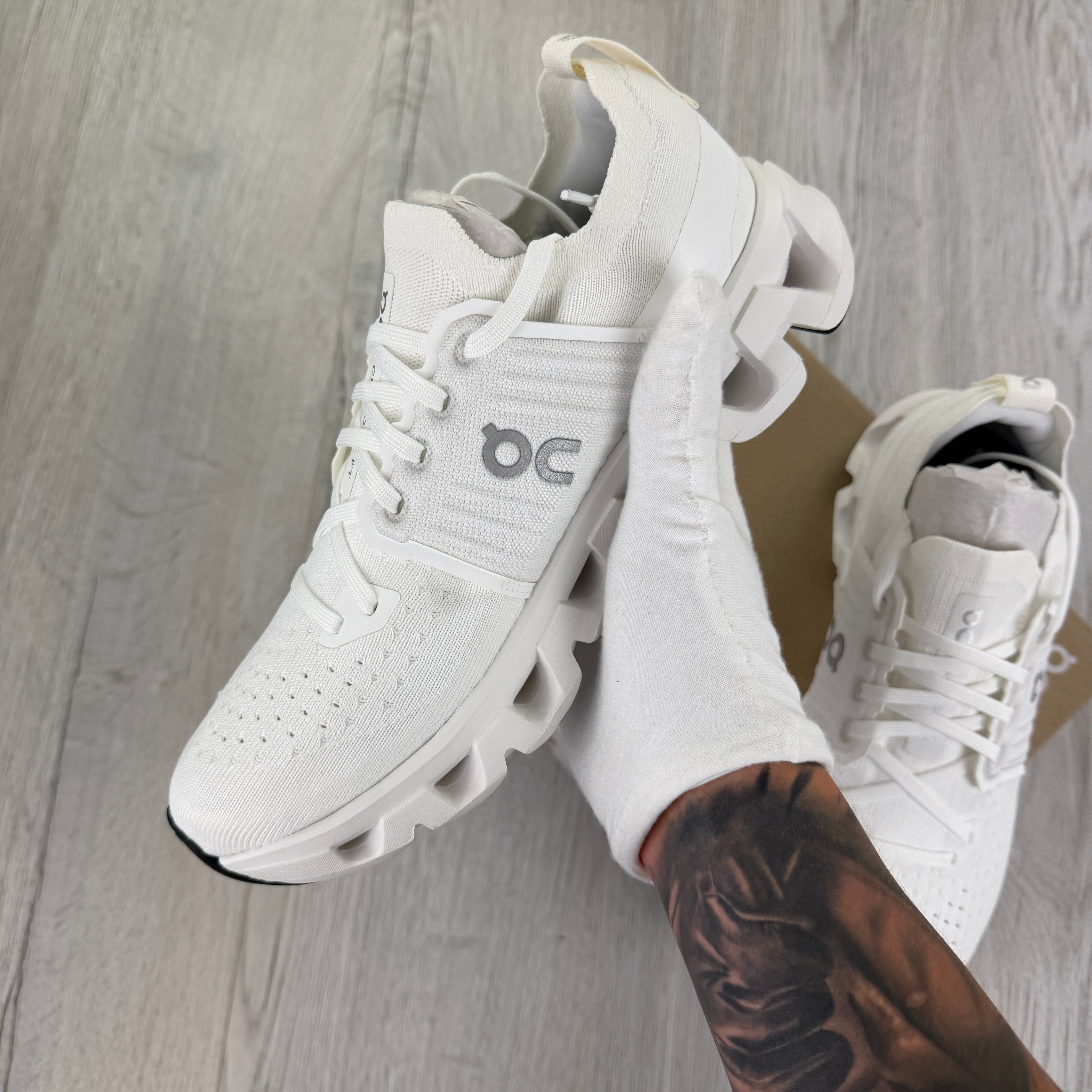 On Running Cloudswift 4 All White Trainers