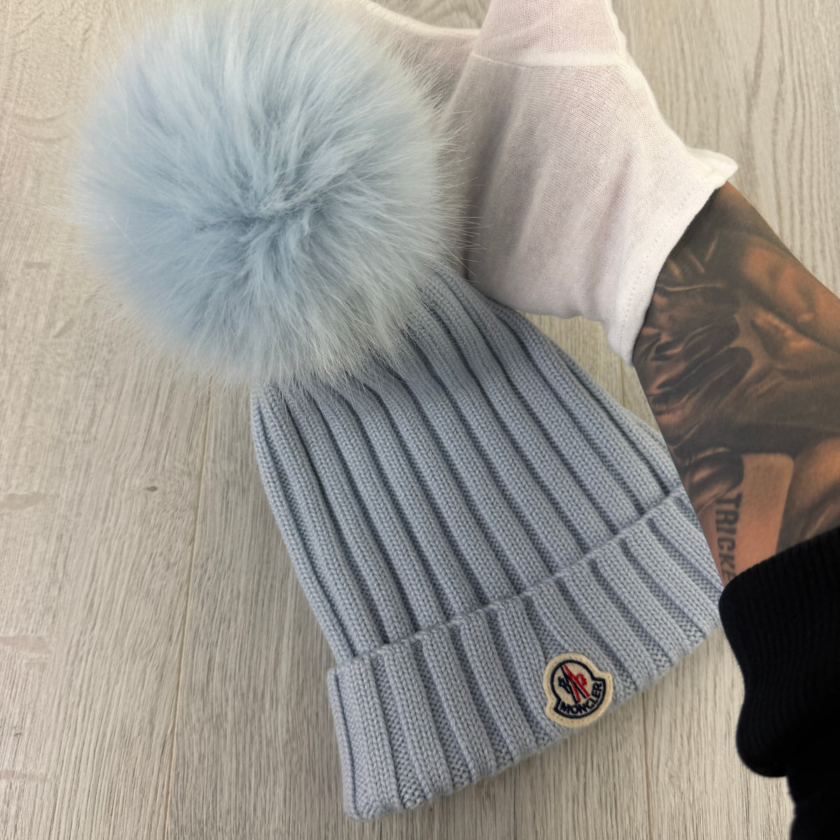 Moncler Women’s Blue Wool Beanie