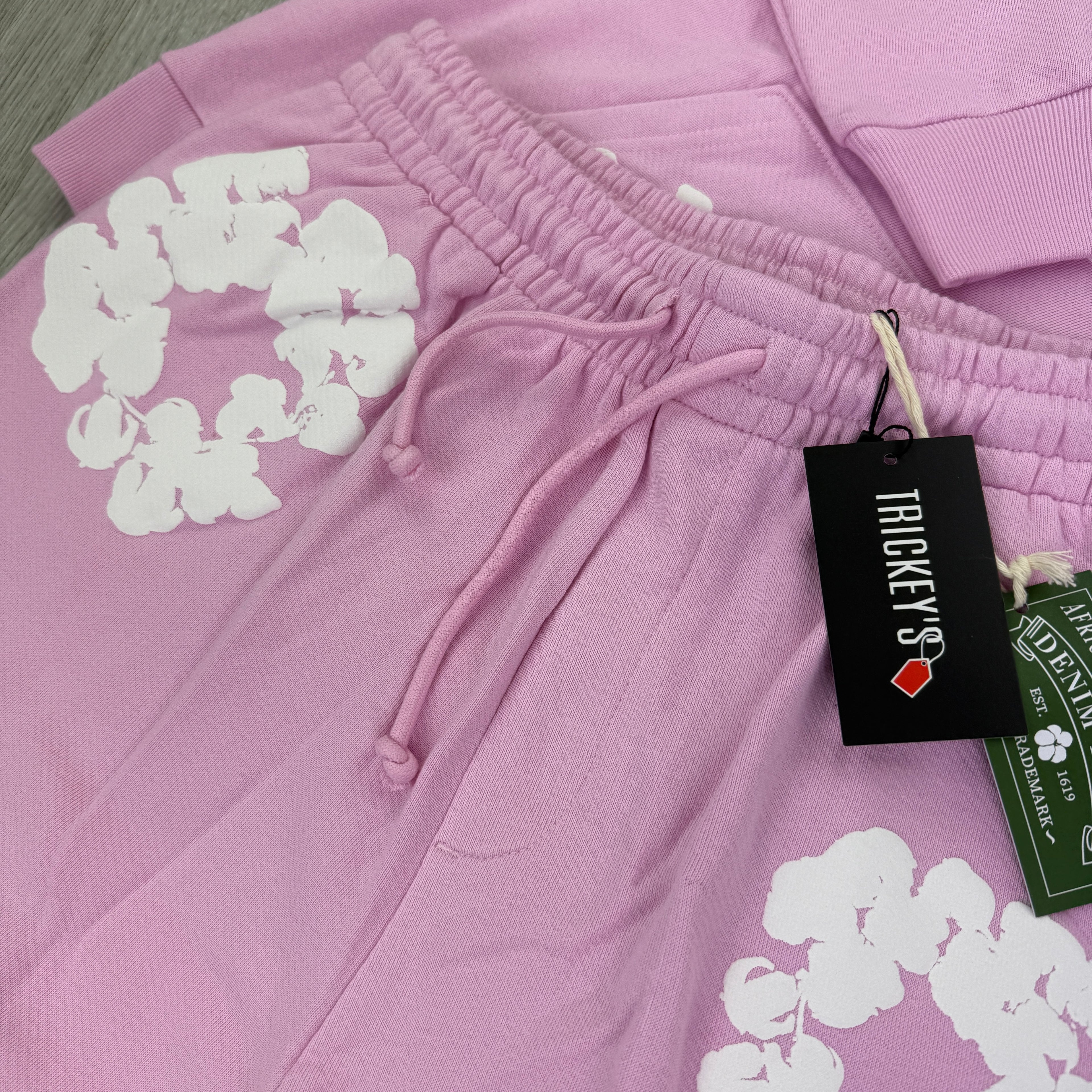 Denim Tears Men’s Pink Shorts & Hoodie Set