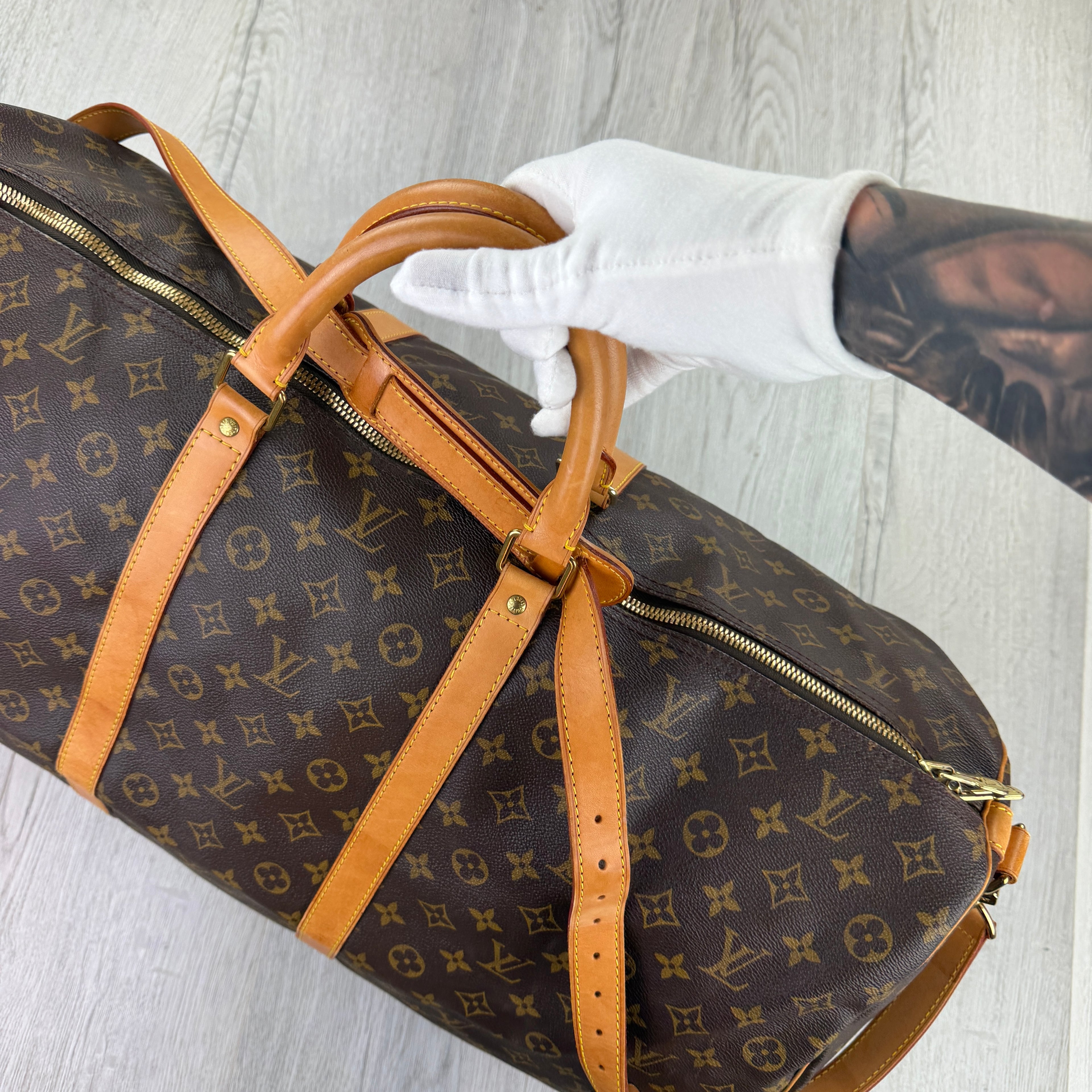 Louis Vuitton Men’s Brown Monogram Keepal Bag - 60