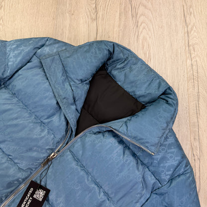 Dior Men’s Baby Blue Zip-up Oblique Down Jacket - 46