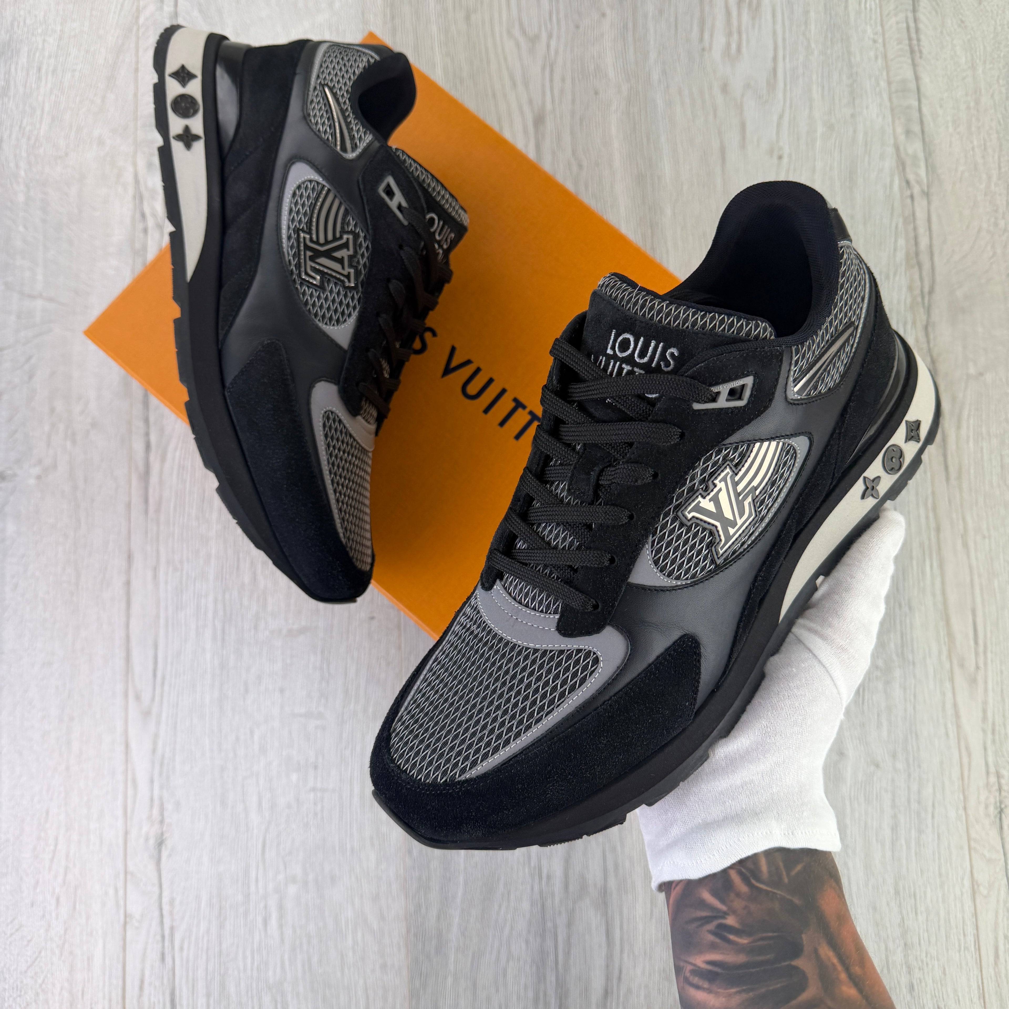 Louis Vuitton Men’s Black Run Away Trainers - Uk 10/10.5