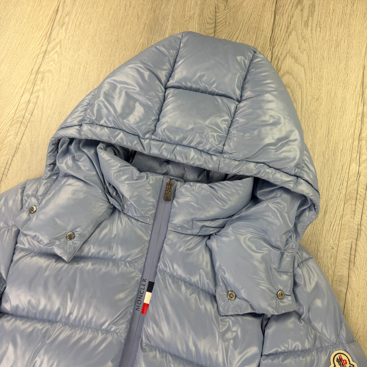 Moncler Men’s Cuvellier Baby Blue Zip-up Down Jacket - Size 4