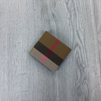 Burberry Men’s Beige Exaggerated Check Bifold Wallet