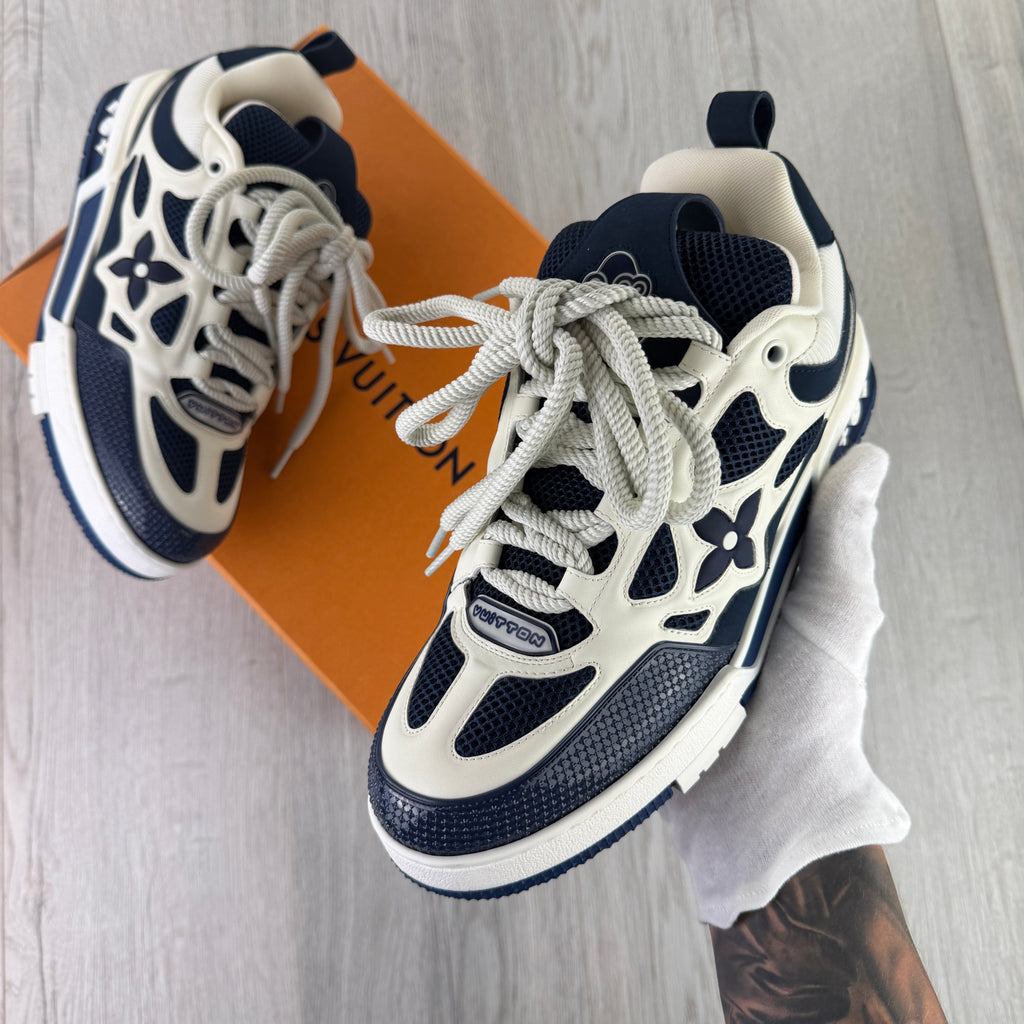 Louis Vuitton Men’s Navy & White Skate Trainers - Uk 8 (Fit 8.5/9)