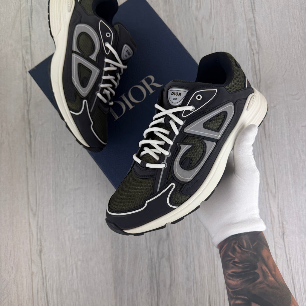 Dior B30 Men’s Khaki CD Mesh Trainers - 45 (Fit Uk 11)