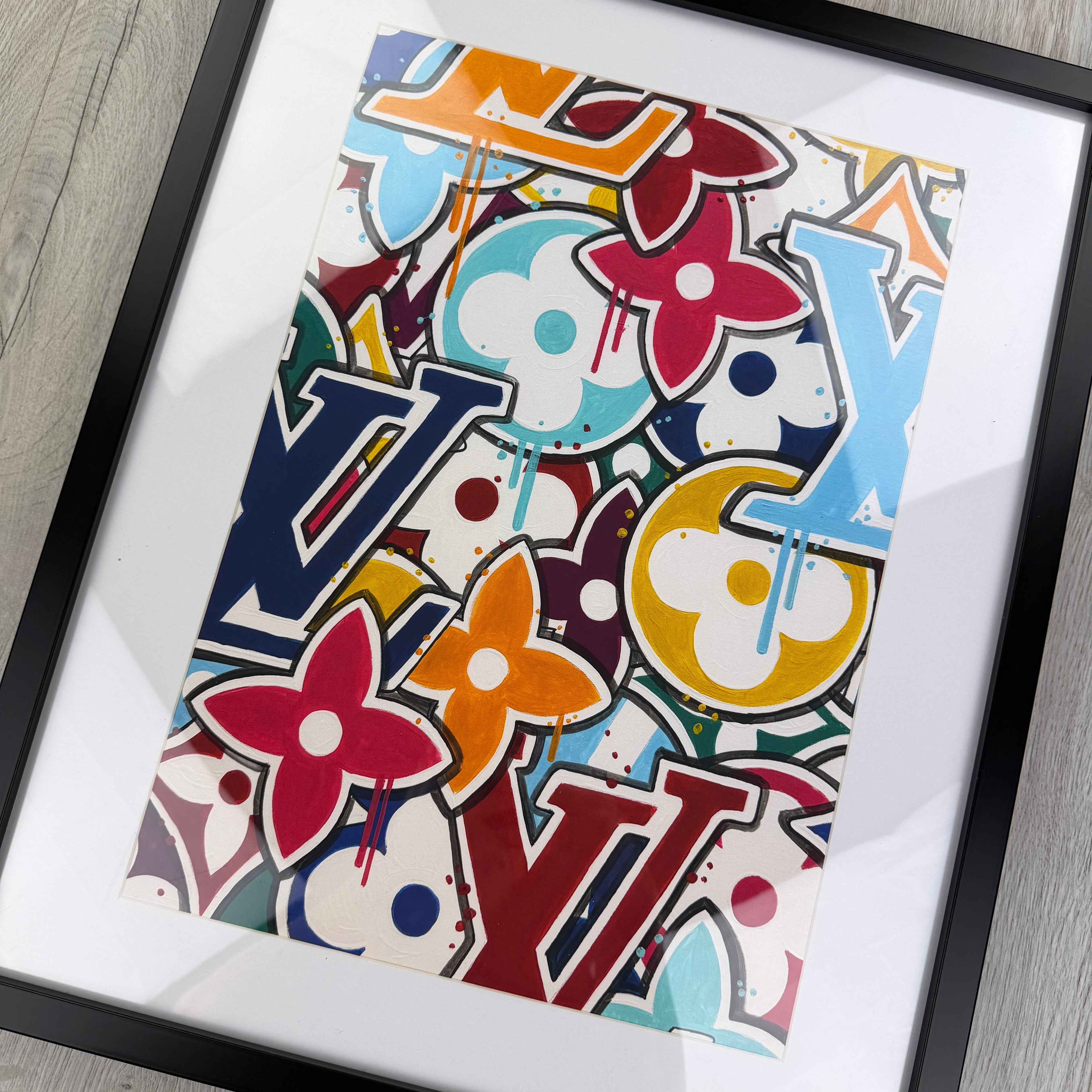 DESIGNER INSPIRED WALL ART - LV PRINT