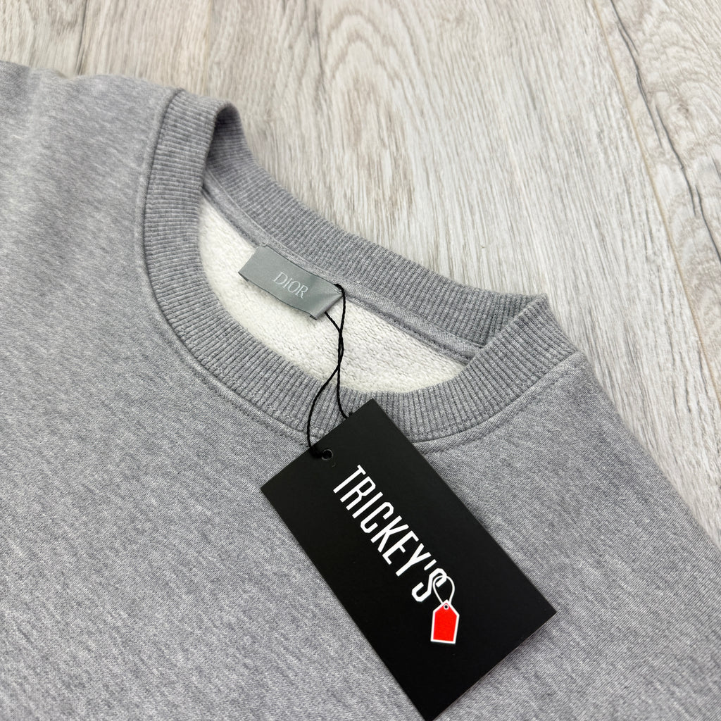 Christian Dior Men’s Grey Crewneck Jumper - Medium Slim