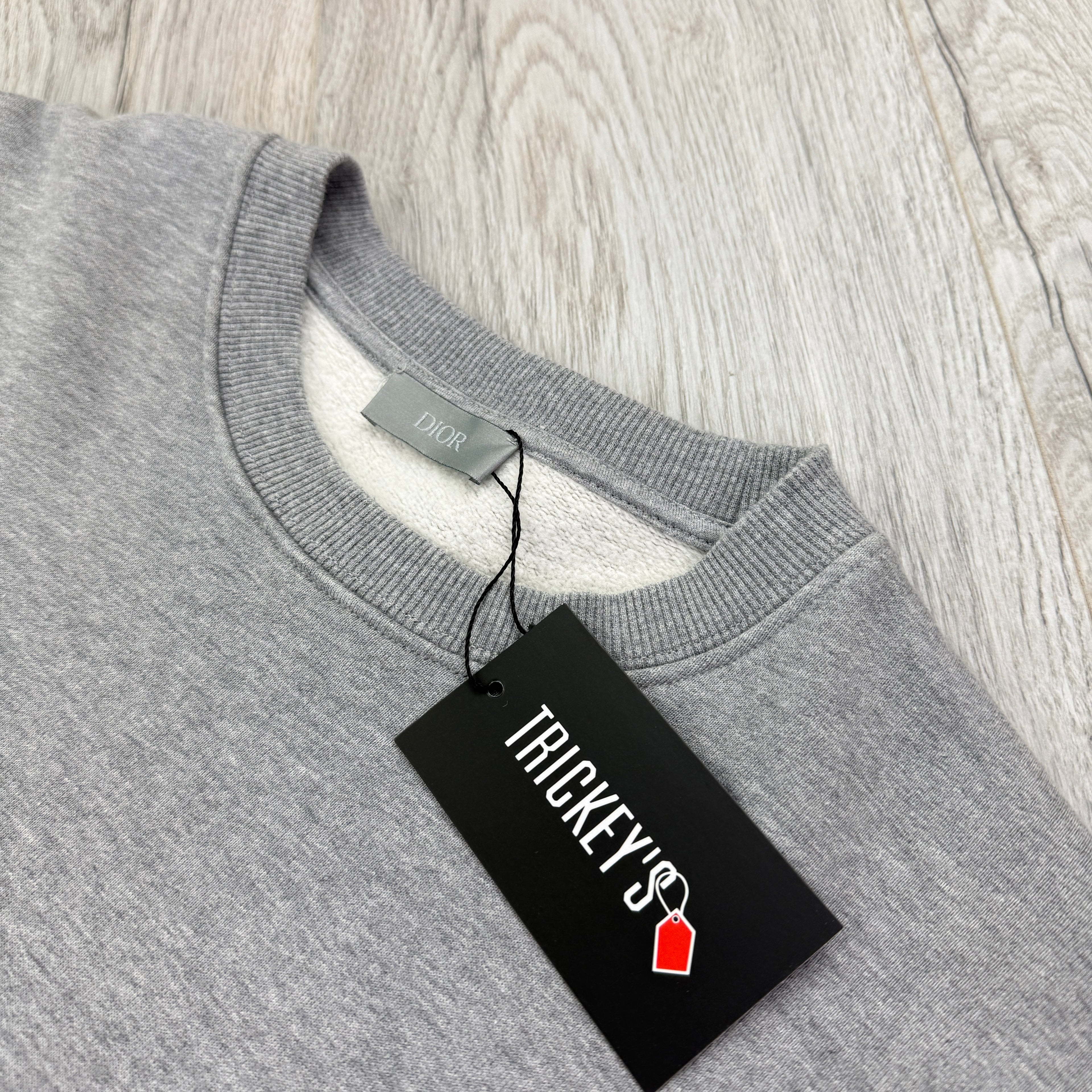 Christian Dior Men’s Grey Crewneck Jumper - Medium Slim