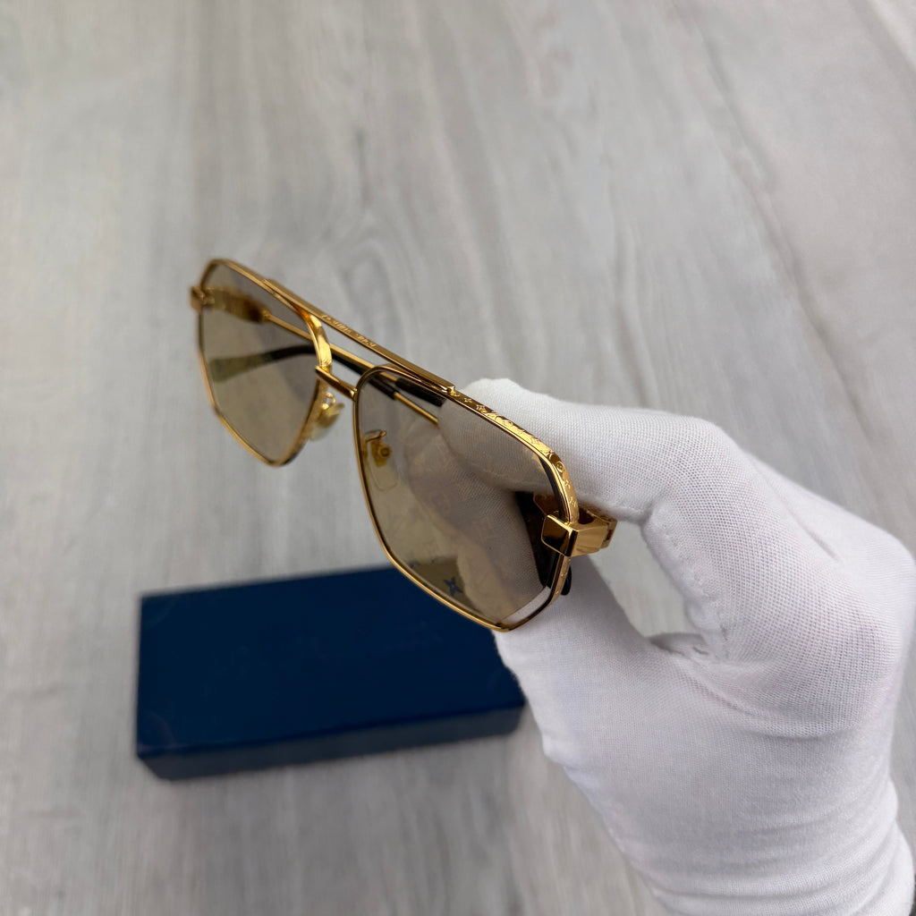 Louis Vuitton Men’s Gold Monogram Sunglasses