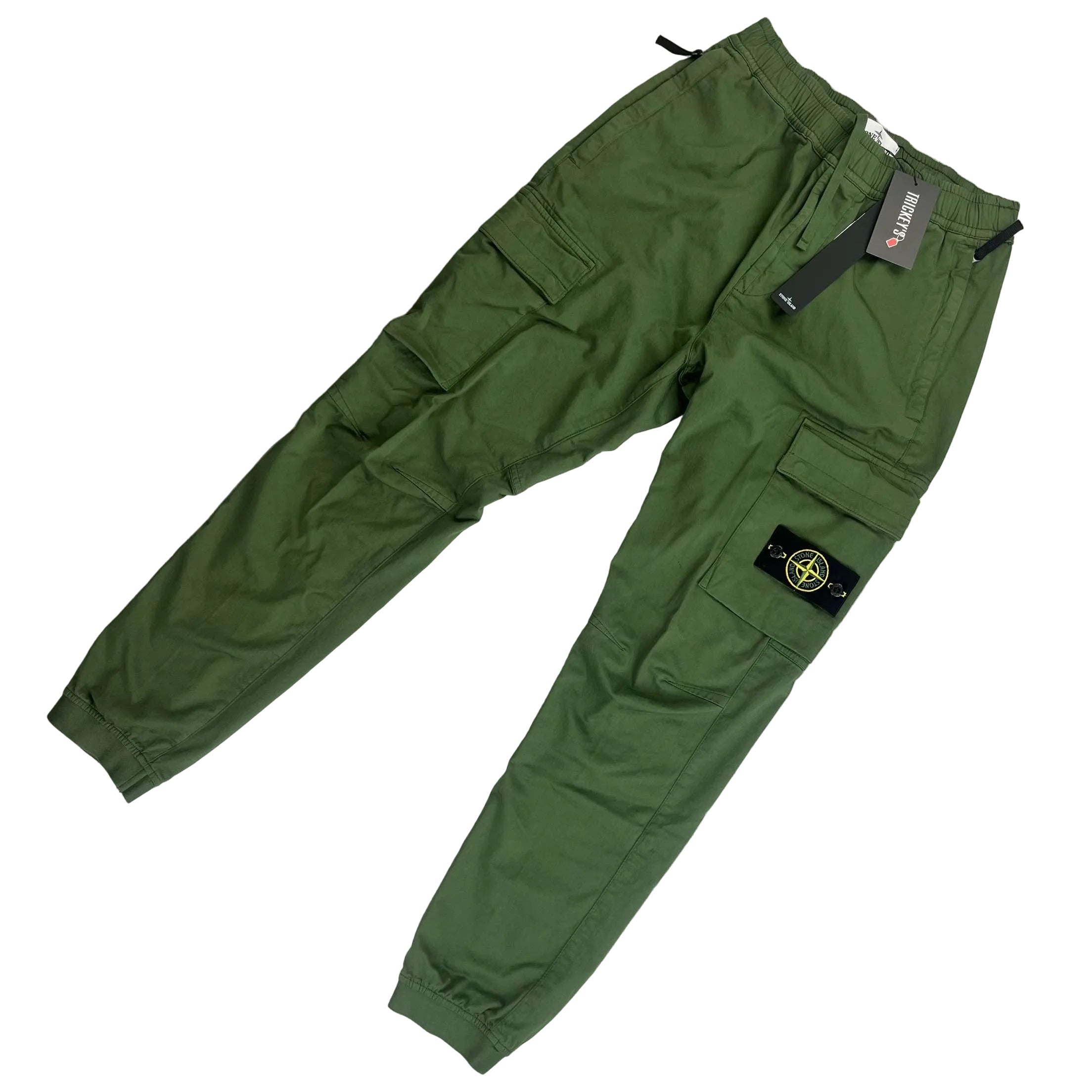 Stone Island Men’s Khaki Green Cargo Trousers - Uk 30