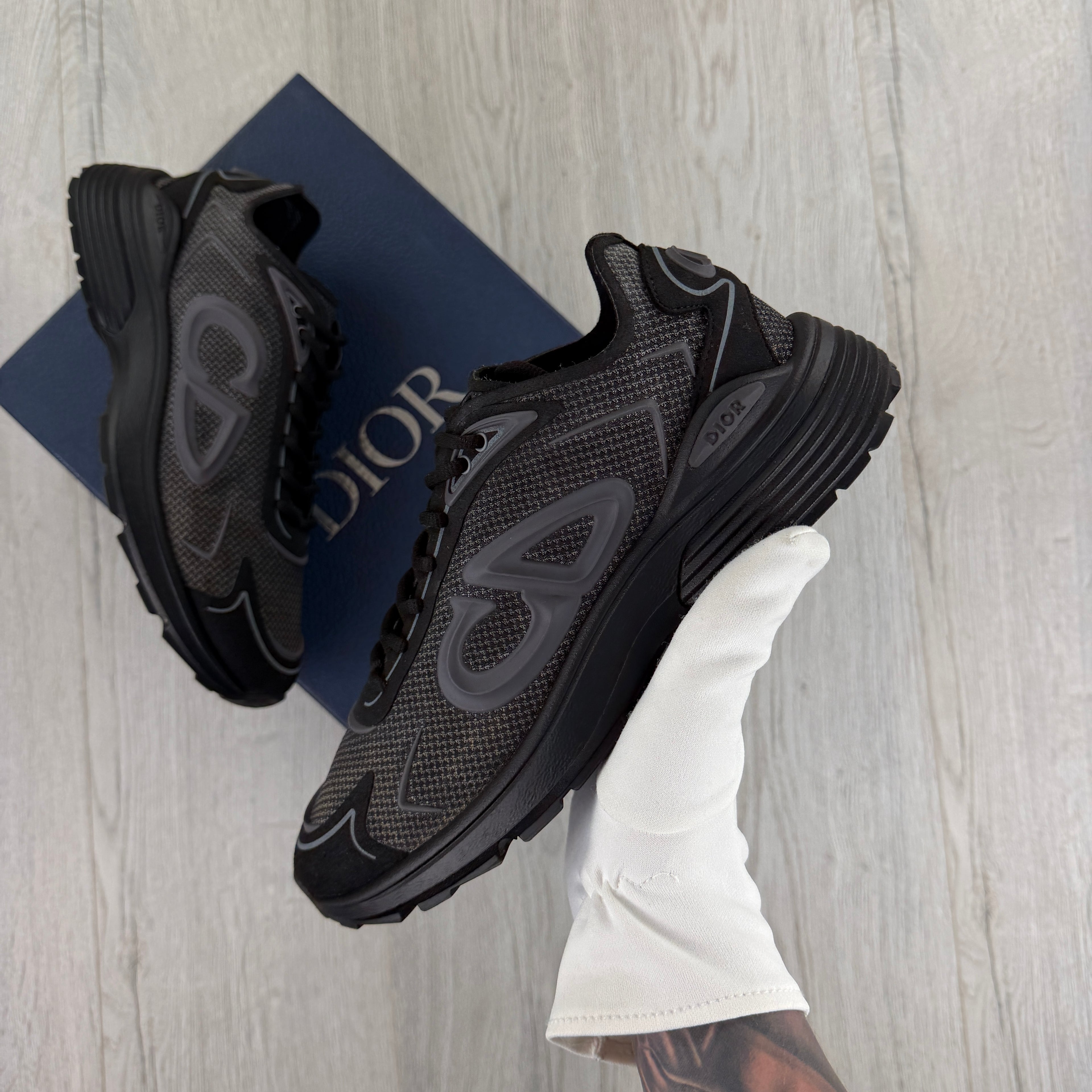 Dior B30 Countdown Tech Black Trainers - 42 (Fit Uk 8)