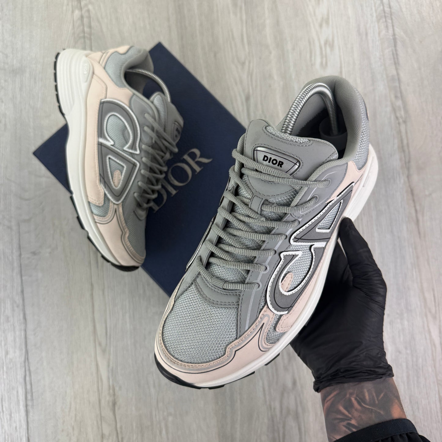 Dior B30 Men’s Grey / Light Pink Trainers - 45 (Fit Uk 11)