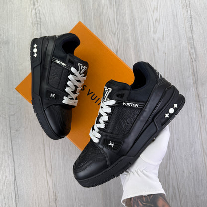 Louis Vuitton Men’s Black & White Trainers - Uk 7 (Fit 8)