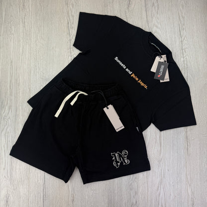 Palm Angels Men’s Black T-shirt & Short Set