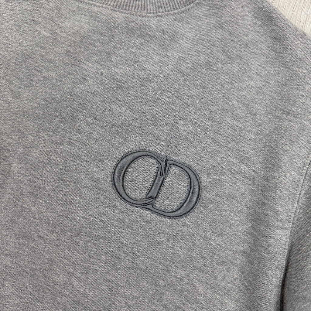 Christian Dior Men’s Grey Crewneck Jumper - Medium Slim