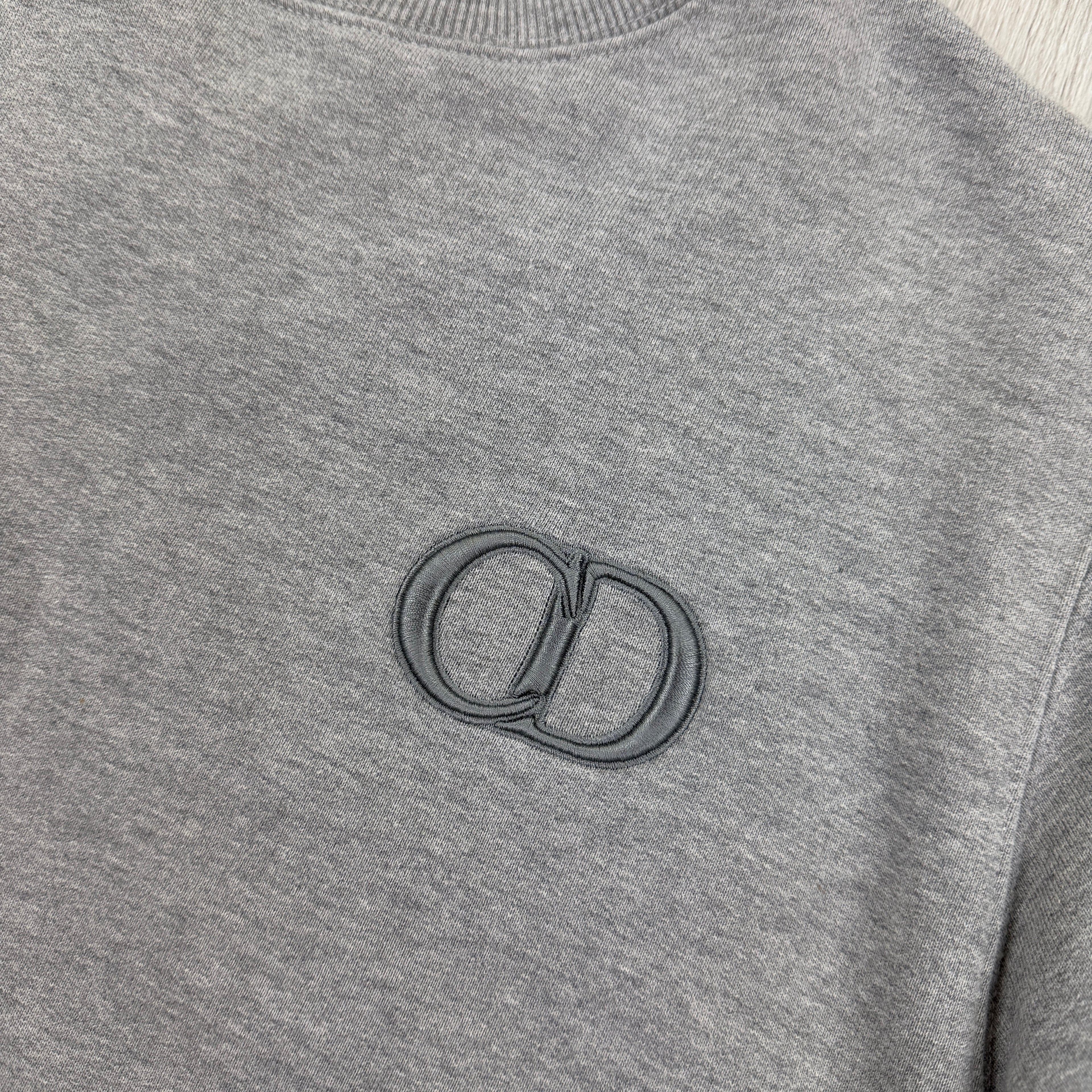 Christian Dior Men’s Grey Crewneck Jumper - Medium Slim