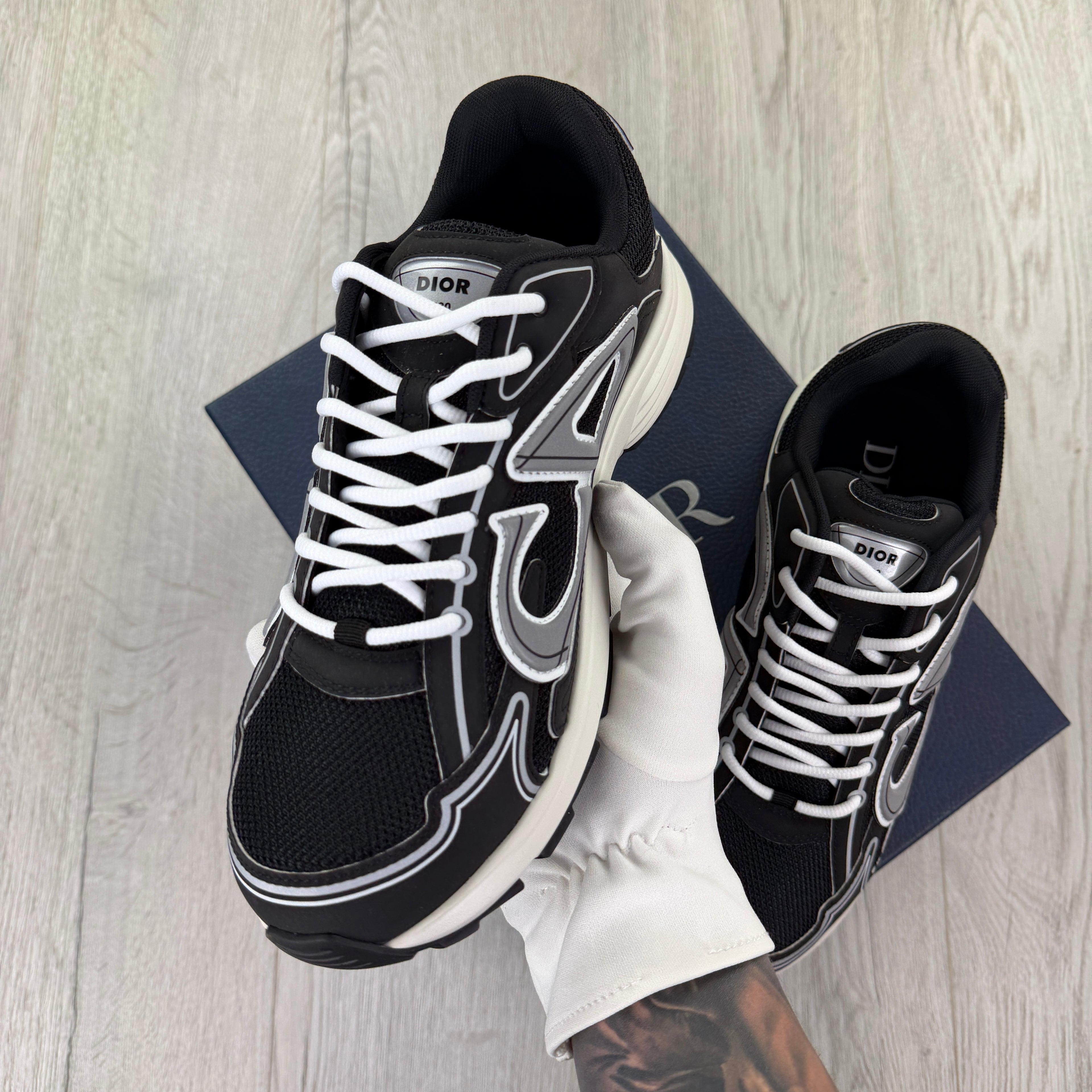 Dior B30 Men’s Black & White Trainers - 43 (Fit Uk 9)