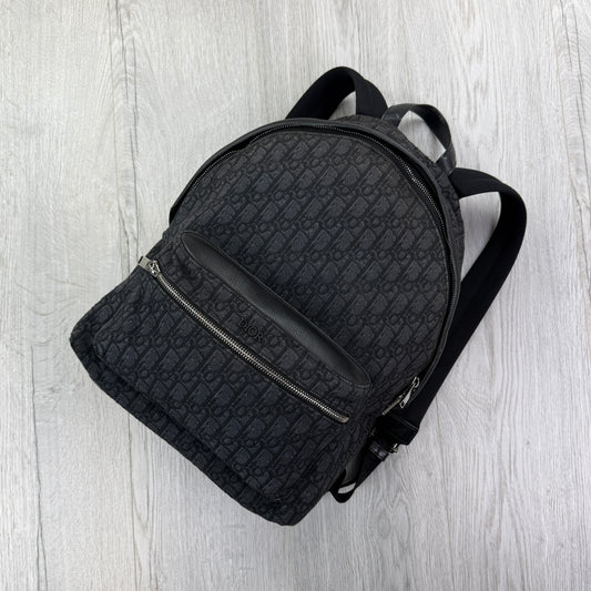 Christian Dior Black Oblique Jacquard Men’s Backpack