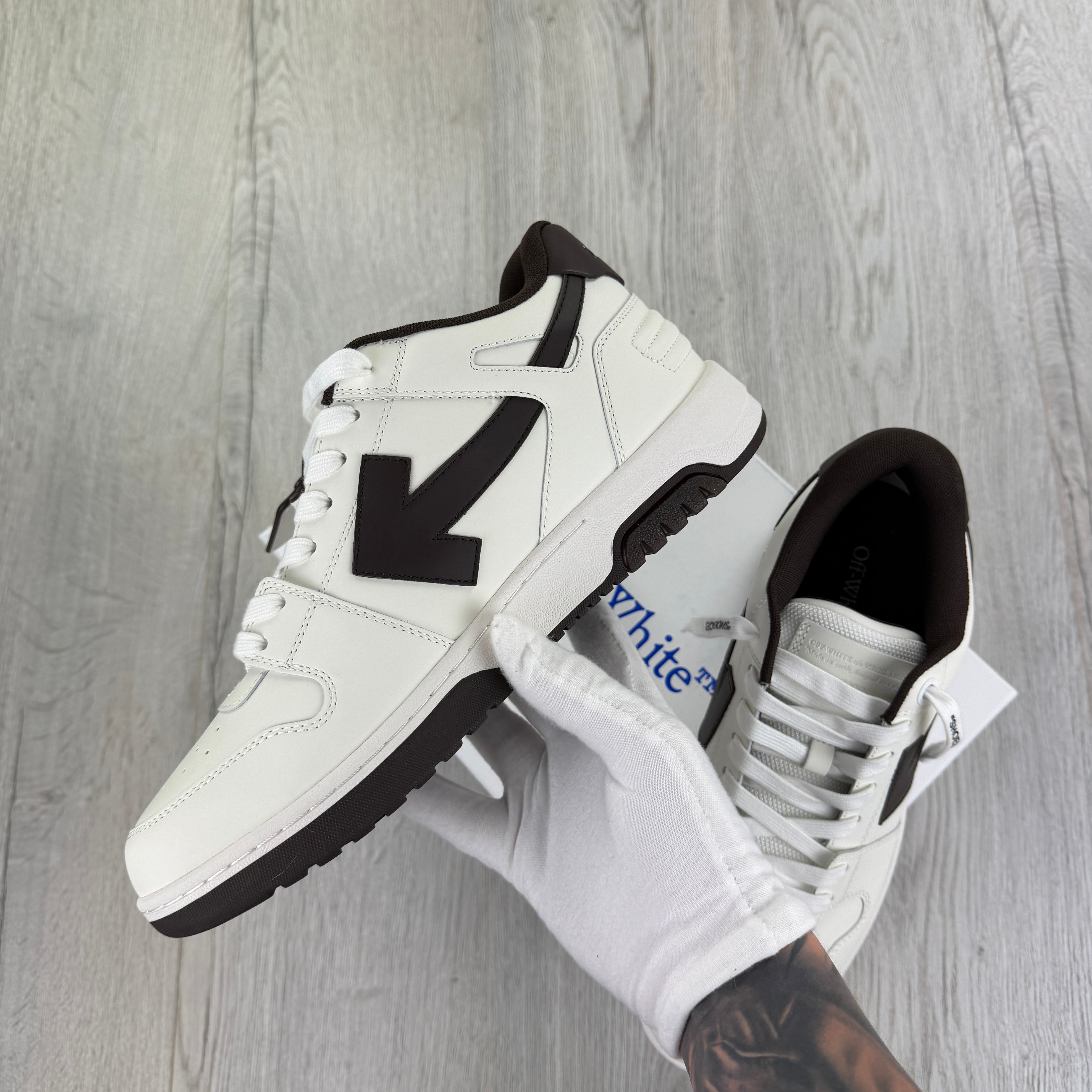 Off-White Men’s Brown & White Low Trainers