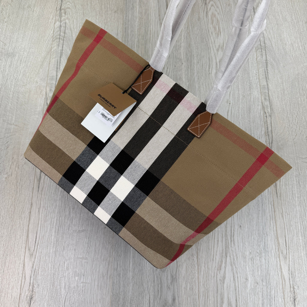 Burberry Women’s Check Pattern Tote Bag
