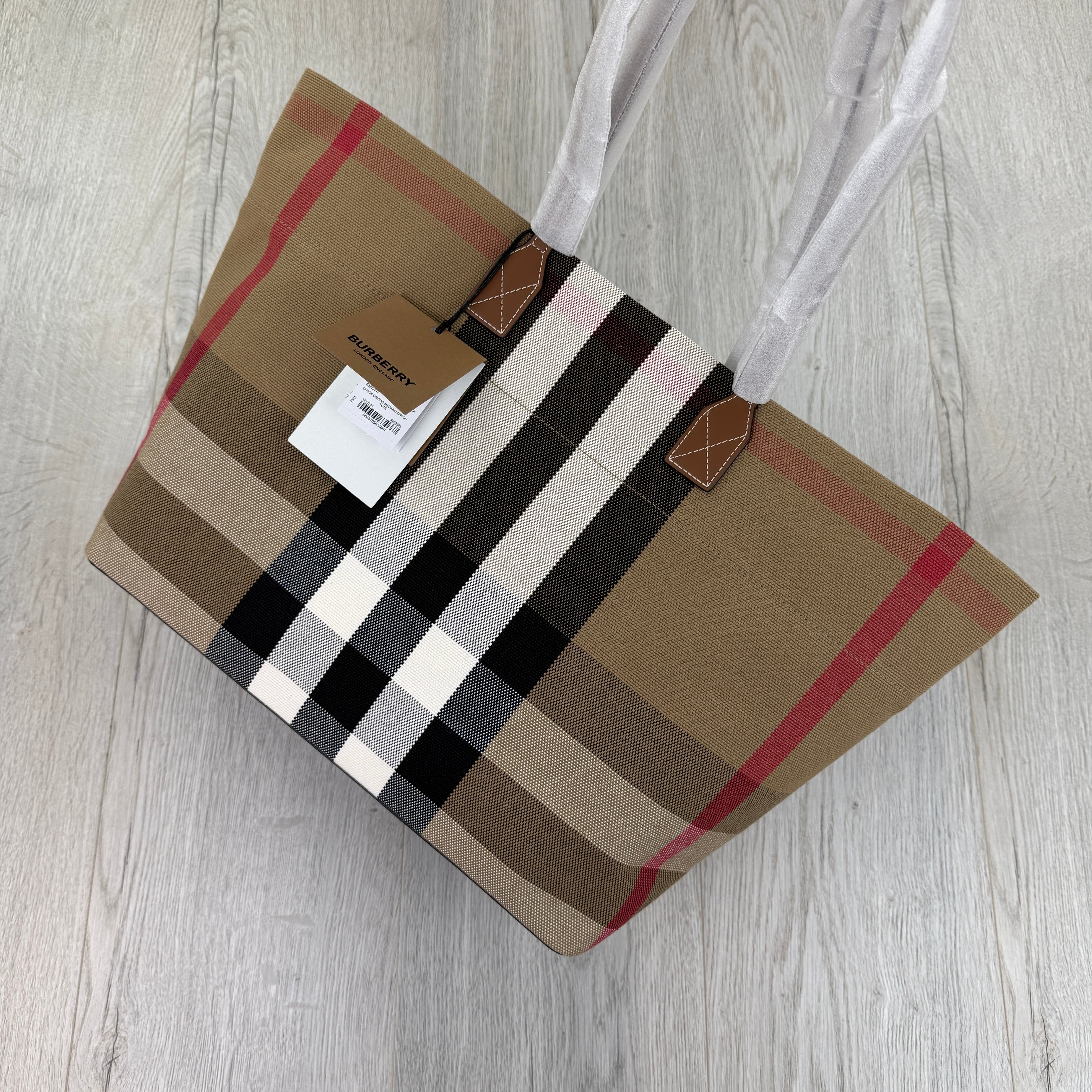 Burberry Women’s Check Pattern Tote Bag