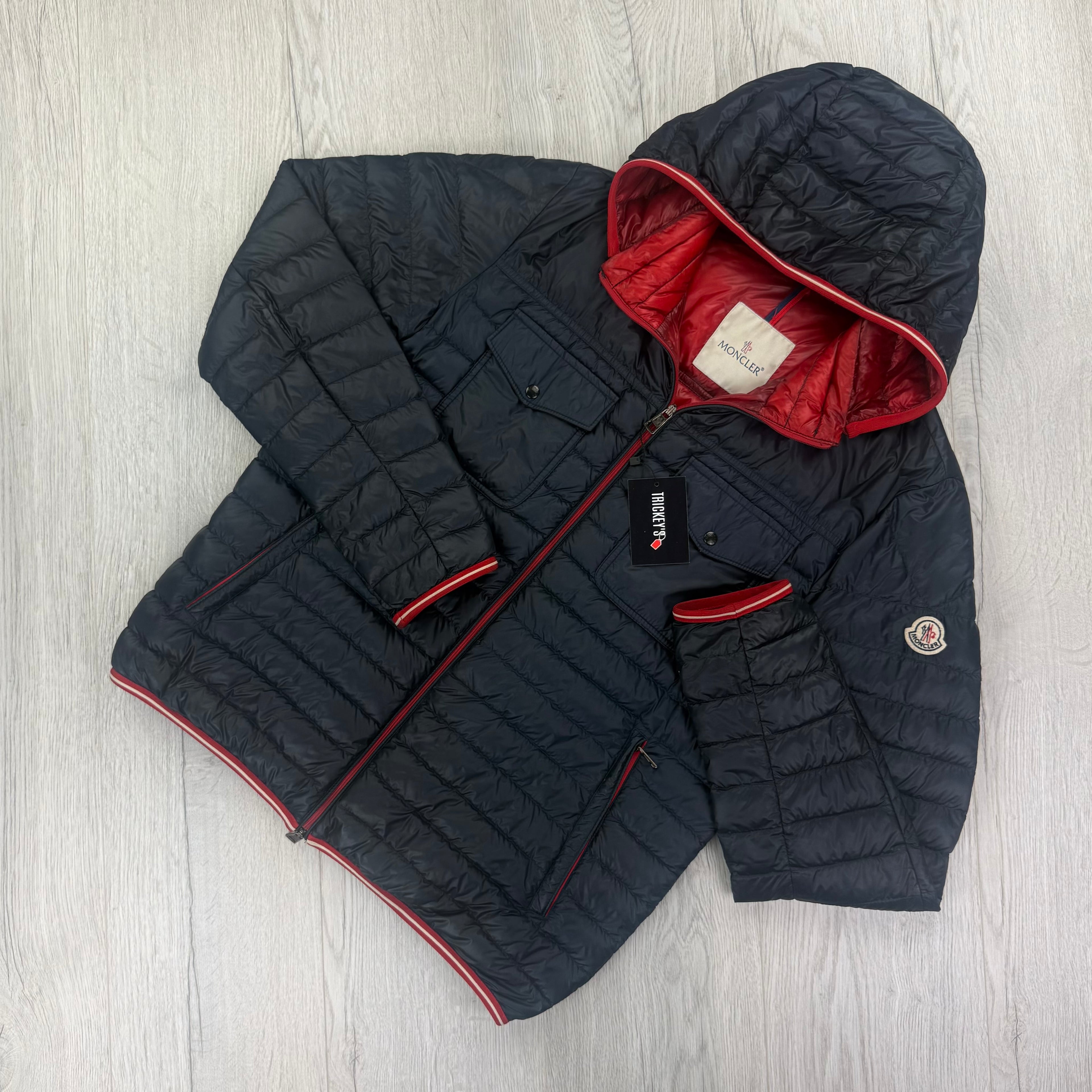 Moncler Men’s Navy / Red Clovis Jacket - Size 3