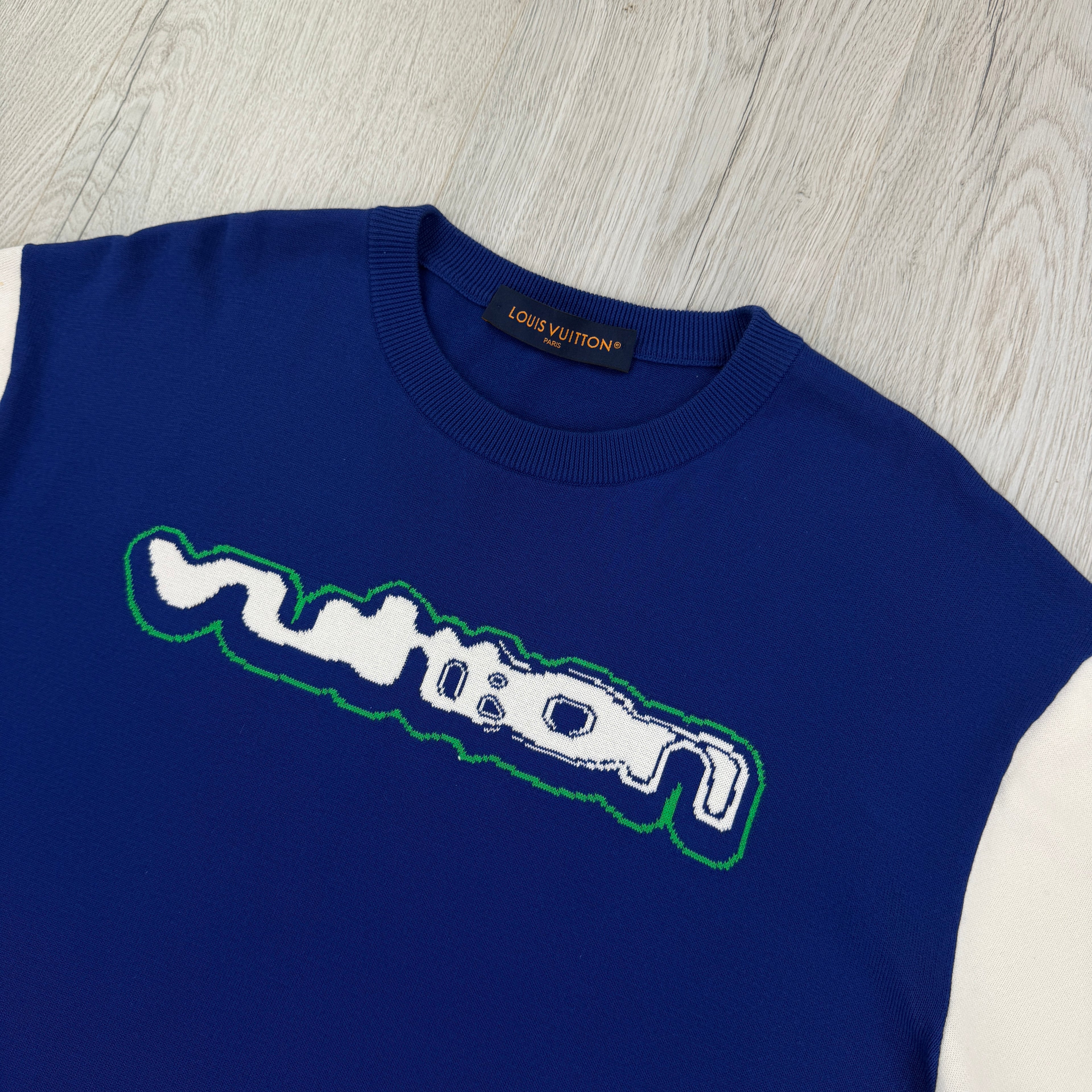 Louis Vuitton Men’s Knit Blue T-shirt & Swim Shorts Set - Medium