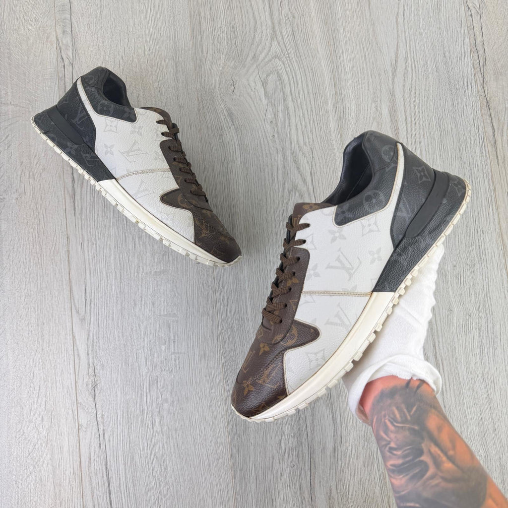 Louis Vuitton Men’s Monogram Brown White Black Run Away Trainers - Uk 10