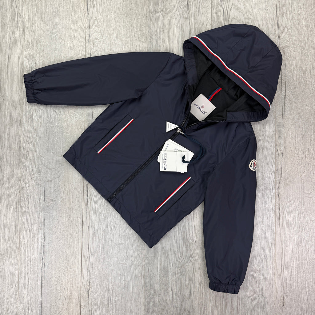 Moncler Kids Granduc Navy Zip-up Windbreaker - Aged 8