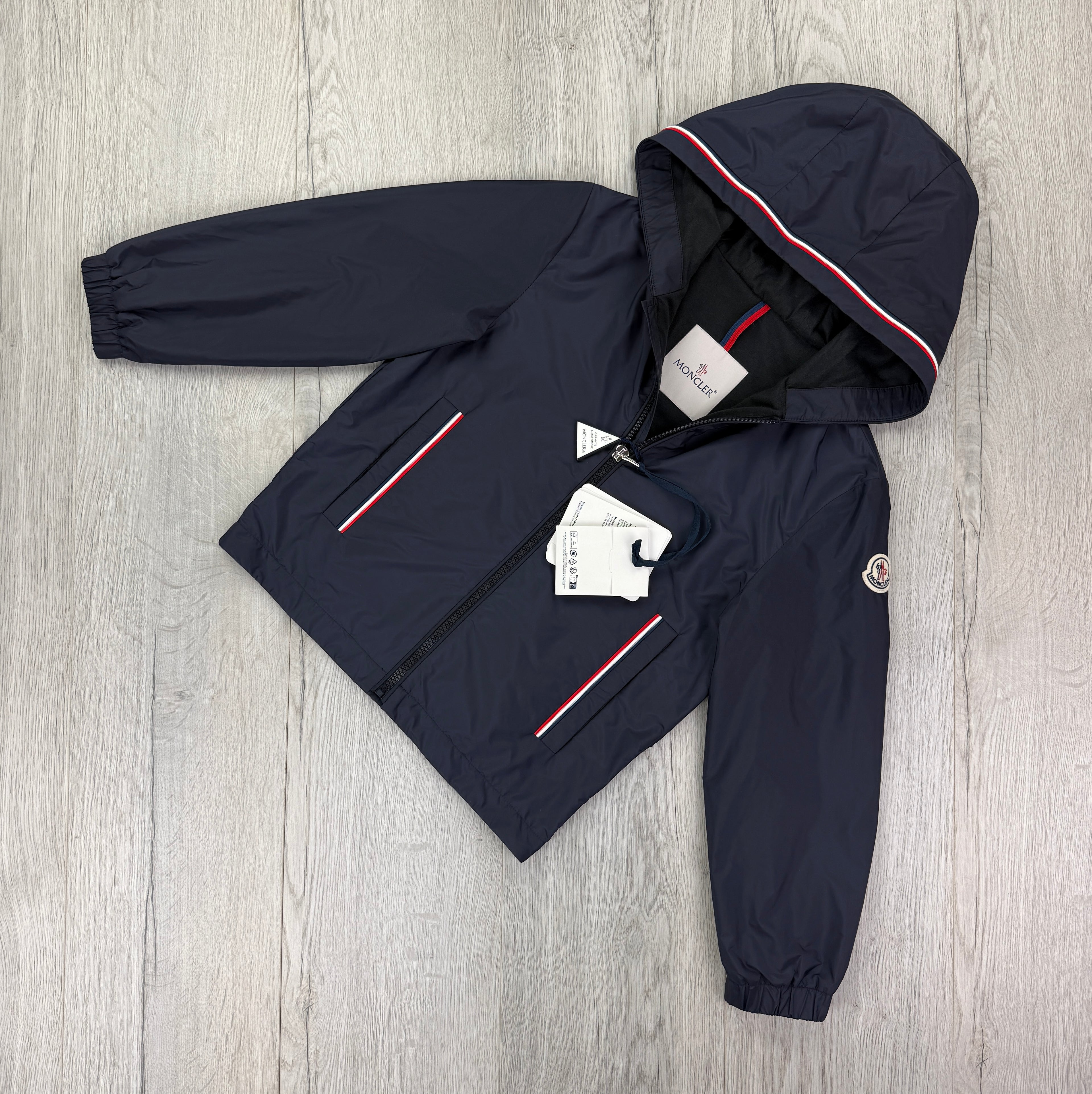 Moncler Kids Granduc Navy Zip-up Windbreaker - Aged 8