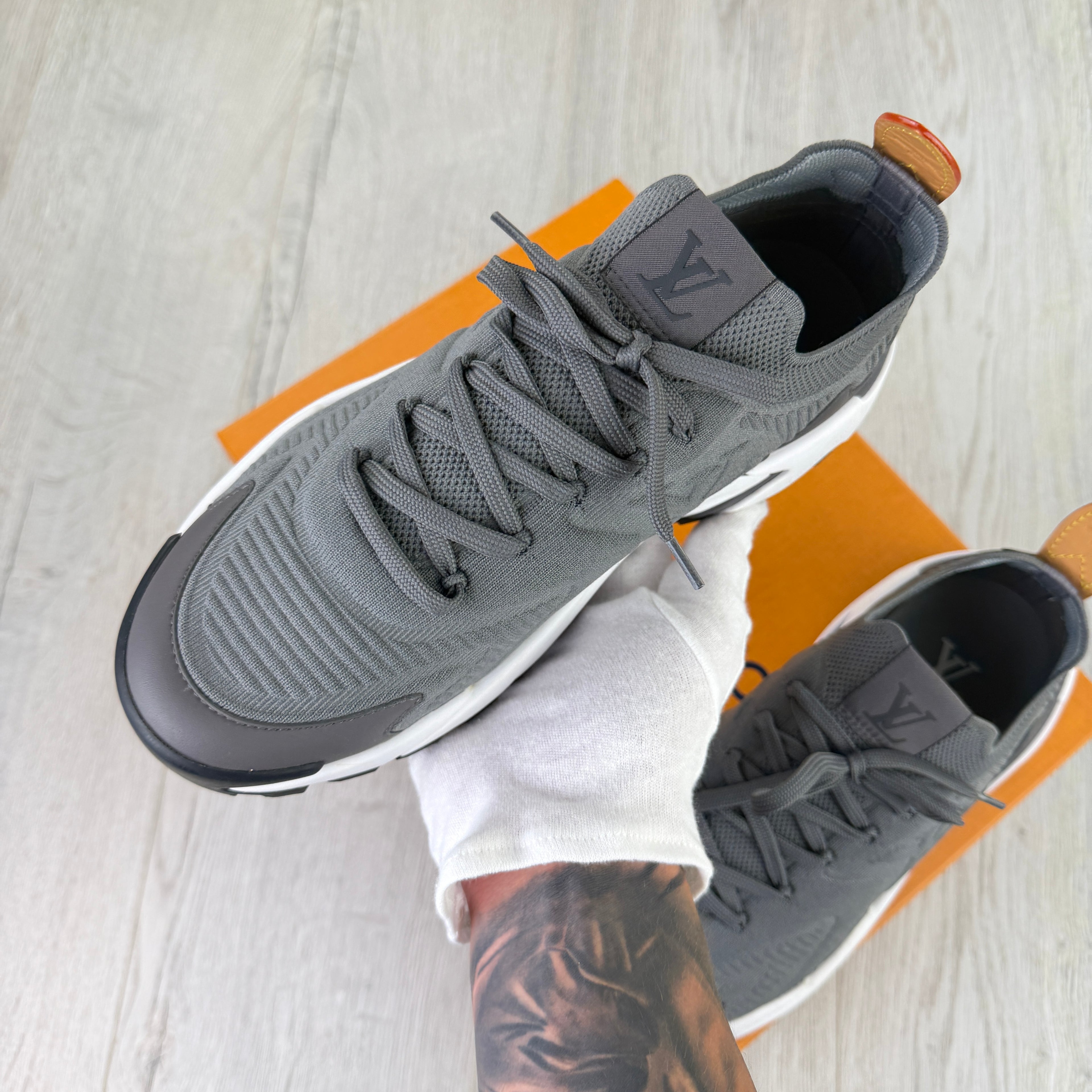 Louis Vuitton Men’s Grey & White Tatic Trainers - Uk 6.5 (Fit 7/7.5)